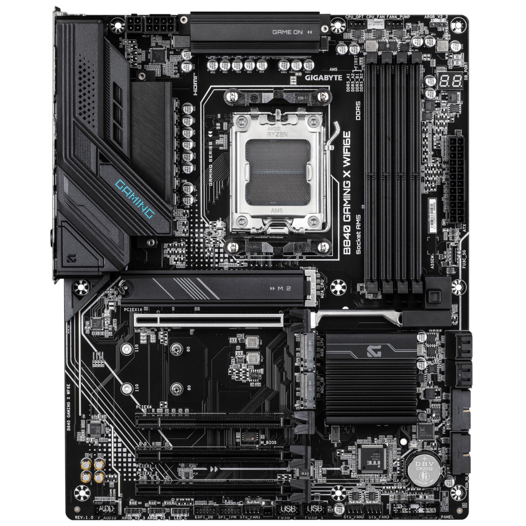 Gigabyte Mainboard »B840 GAMING X WIFI6E Mainboard - AMD Ryzen 9000 Prozessoren, 12+2+2 Ph«