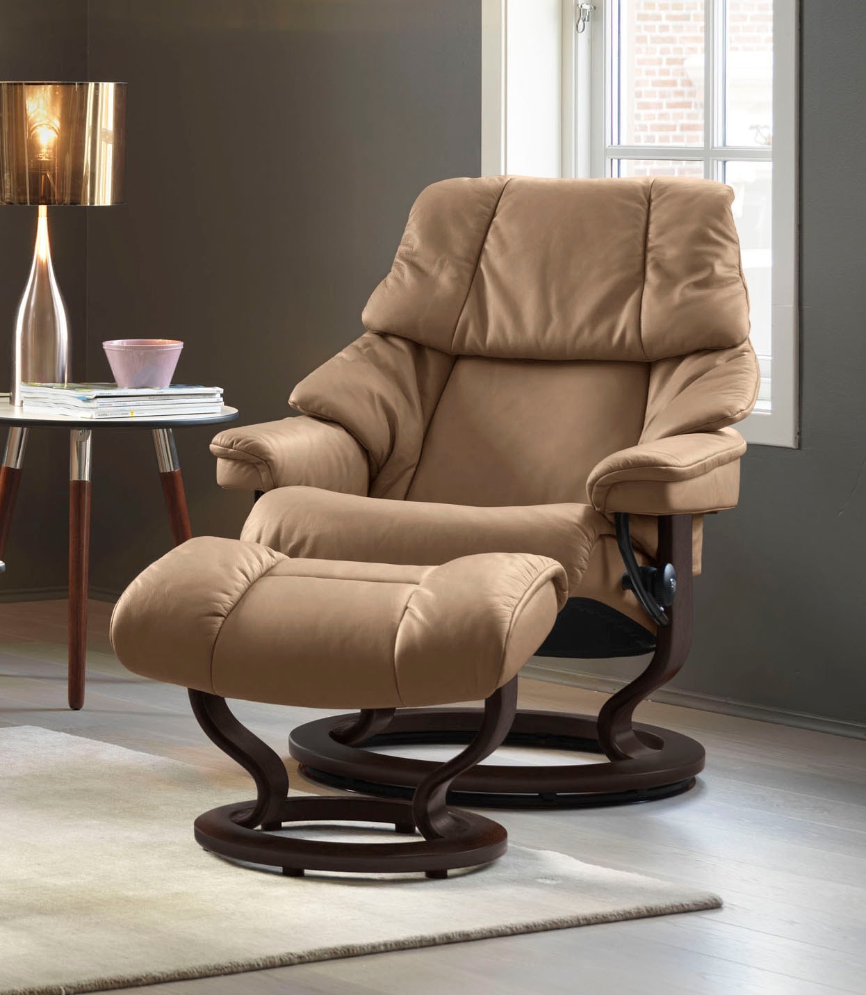 Stressless Relaxsessel "Reno", (Set, Relaxsessel mit Hocker), mit Hocker, m günstig online kaufen