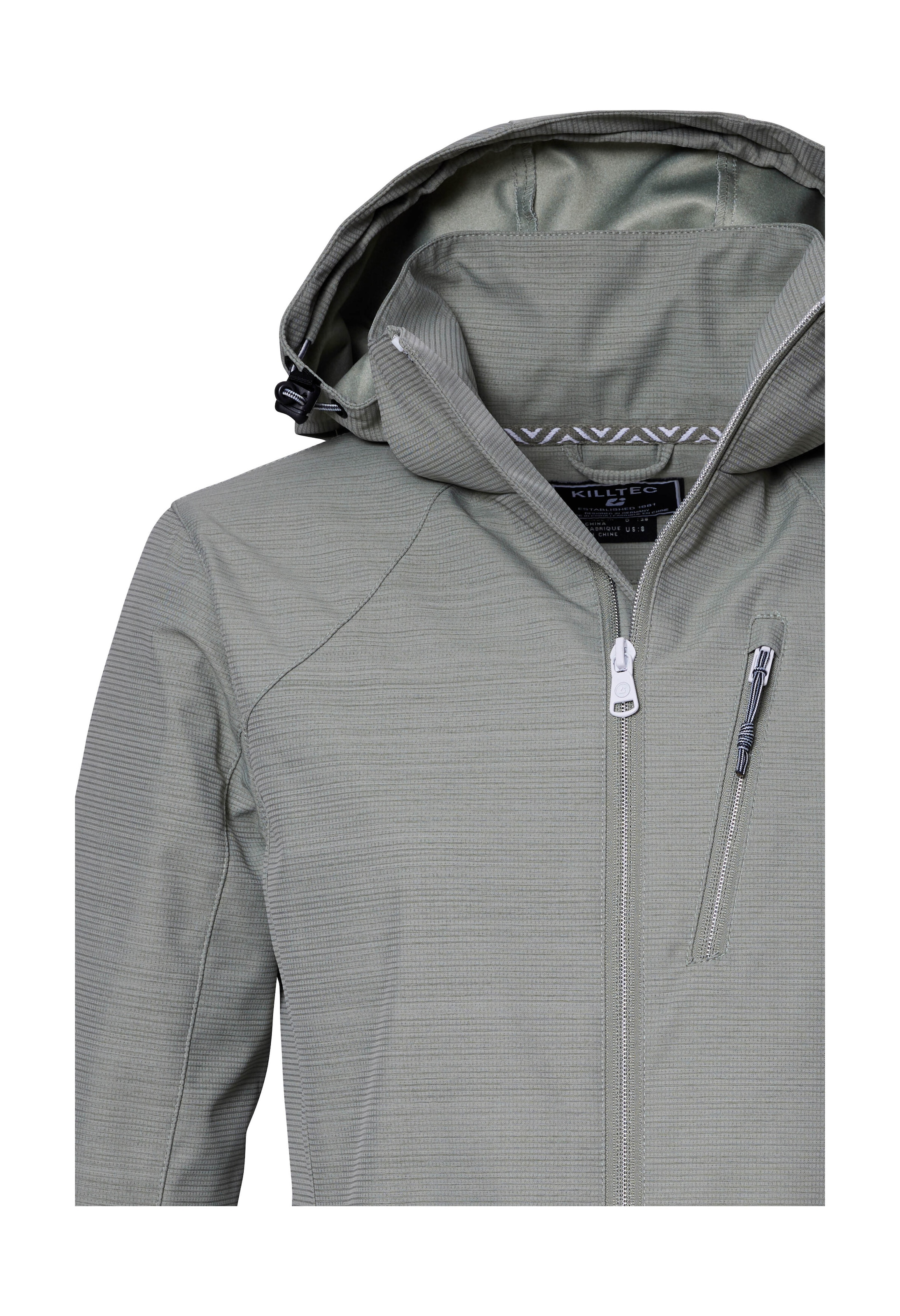 Killtec Softshellparka »KOS 57 WMN SFTSHLL PRK«, Wasserabweisender, atmungsaktiver Parka mit abnehmbarer Kapuze