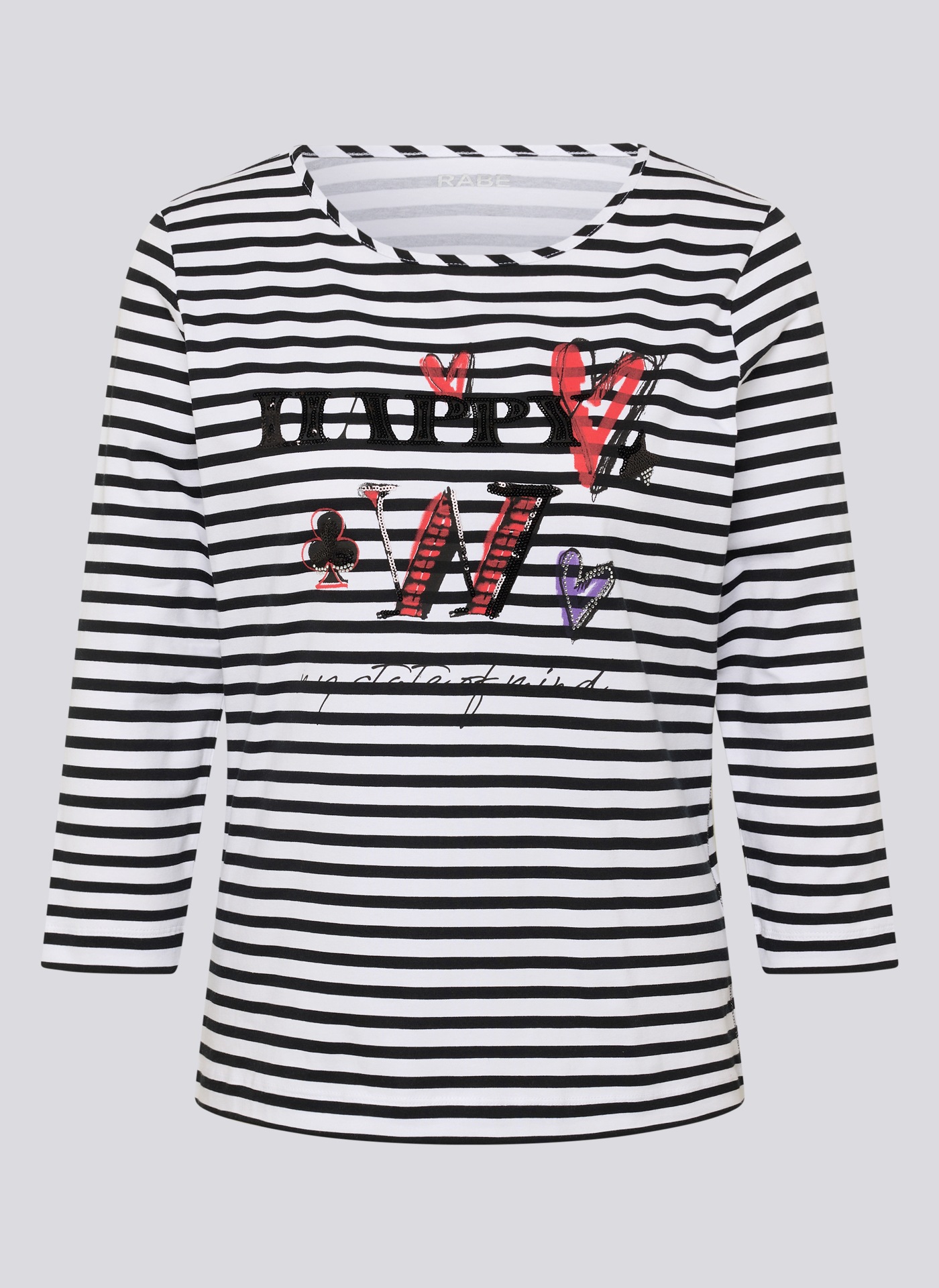 Rabe 3/4-Arm-Shirt, mit Schriftzug