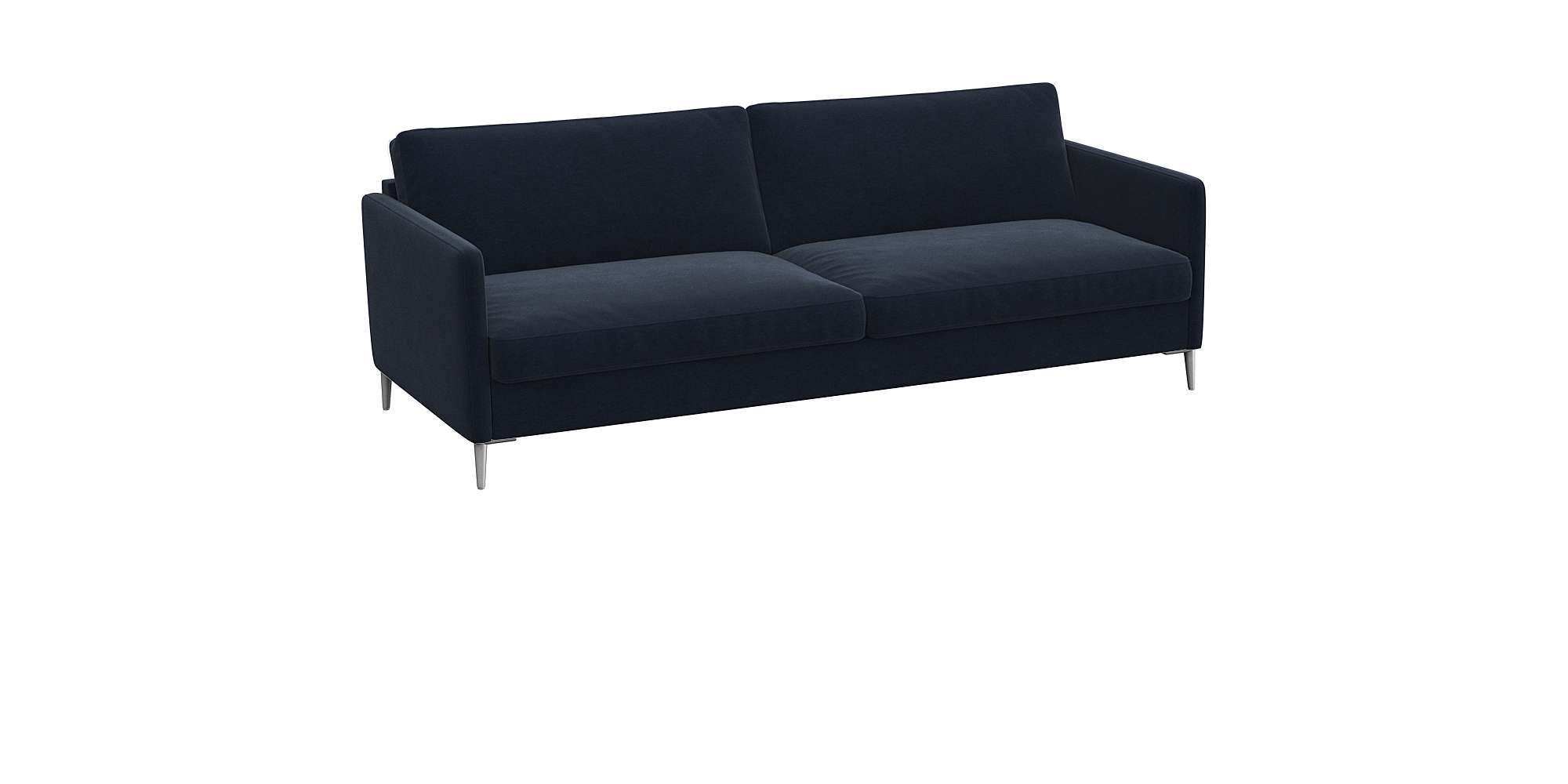 FLEXLUX 3-Sitzer »Fiore, super Sitzkomfort durch Kaltschaum im Sitz«, schmale Armlehnen, Füße Alu