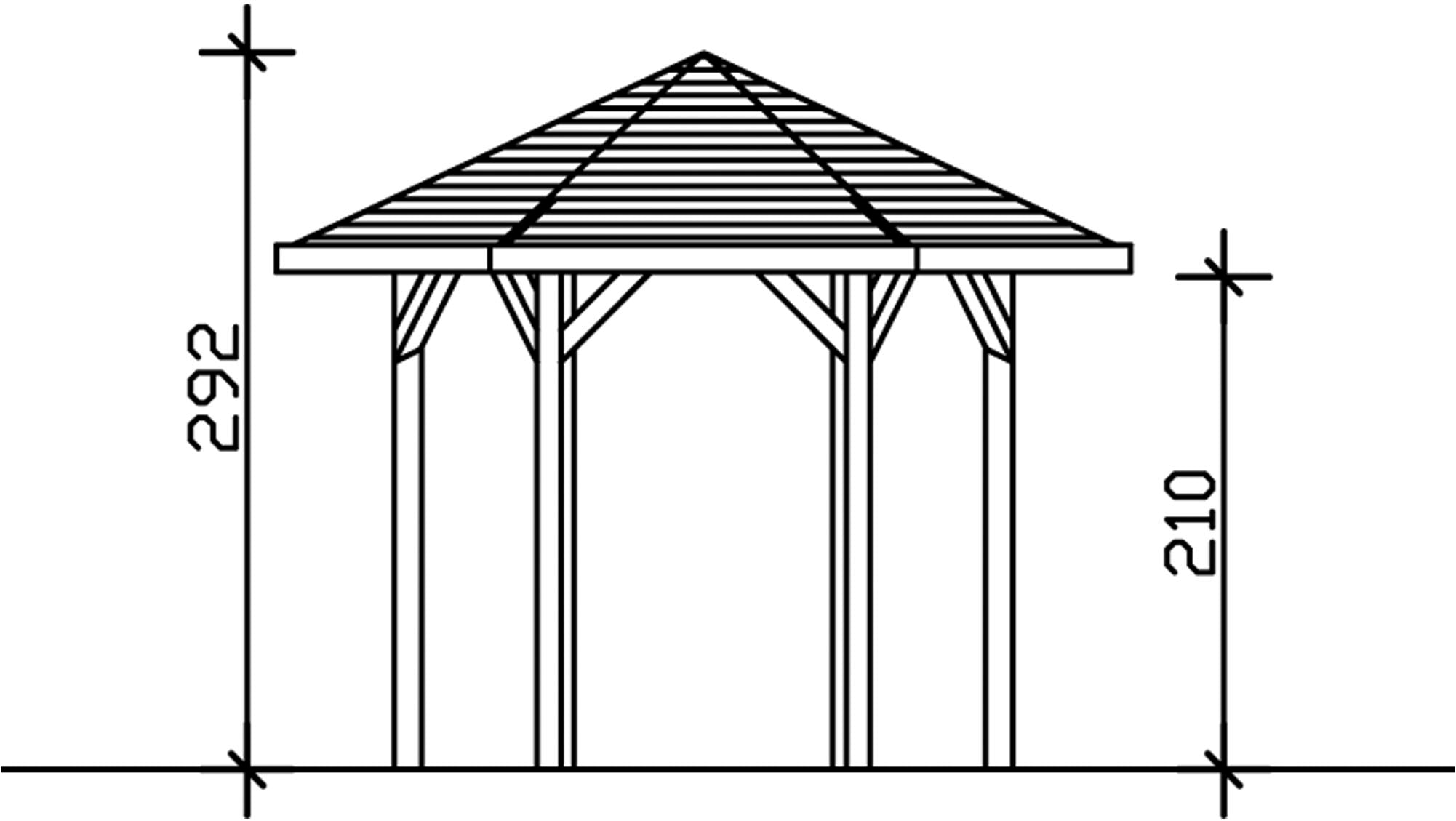 Skanholz Holzpavillon »Nancy 1«, Leimholz, 273 x 236 cm