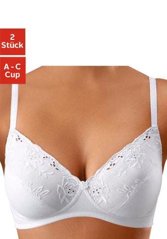 petite fleur Bügelloser BH, (Packung, 2 Stück), mit hübscher  Baumwollstickerei, Basic Dessous online bestellen | Teenie-BHs