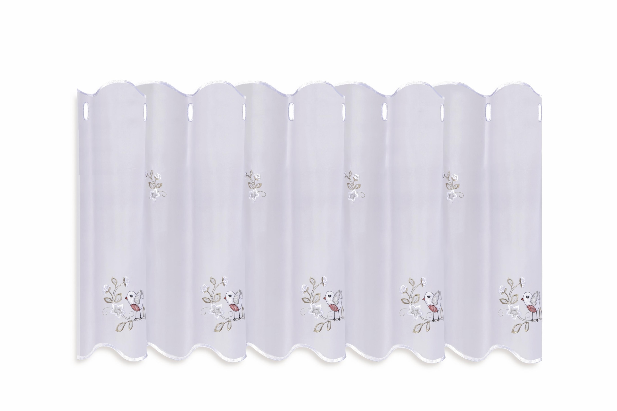 Gerster Scheibengardine »VÖGELCHEN« Durchzuglöcher 1 Stk. tlg. HxB: 50x145 günstig online kaufen