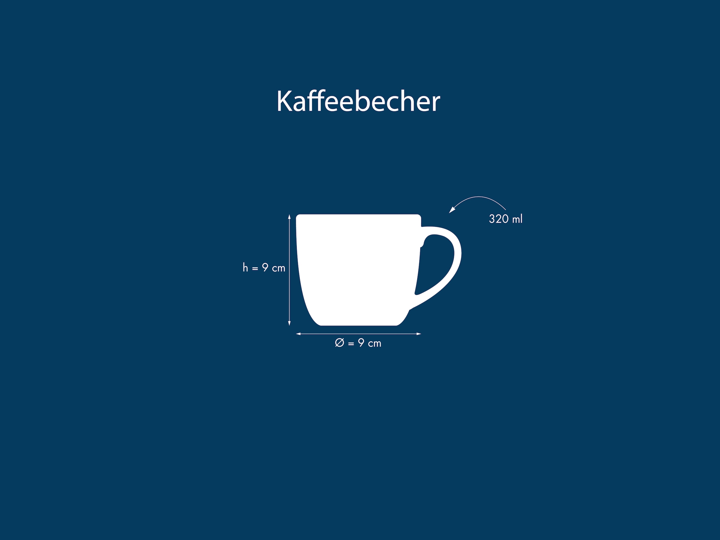 CreaTable Becher »Bistrot Weiss, Kaffeebecher Set 4-tlg« Klassiker in Weiß, Der Alleskönner