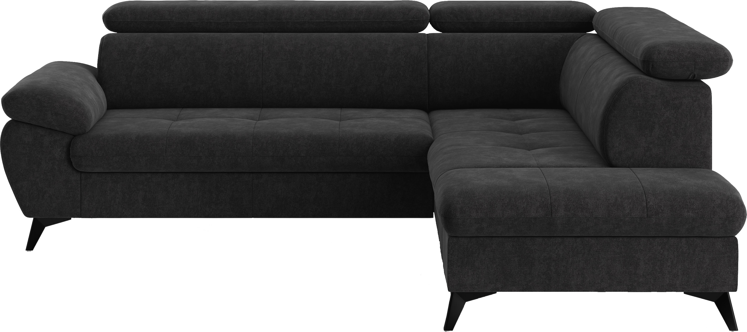 COTTA Ecksofa »Hudson L-Form, B: 256 cm« mit Kopfteilverstellung, optional Bettfunktion & Bettkasten