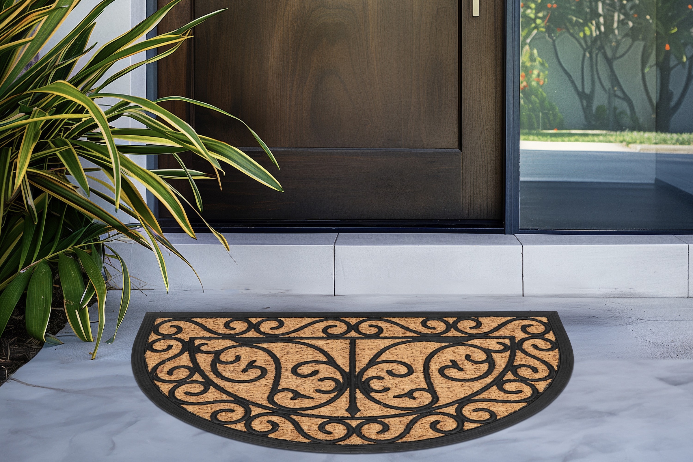 Kayoom Fußmatte »Style Step 225« halbrund 11 mm Höhe Türmatte, Eingang, Kokos