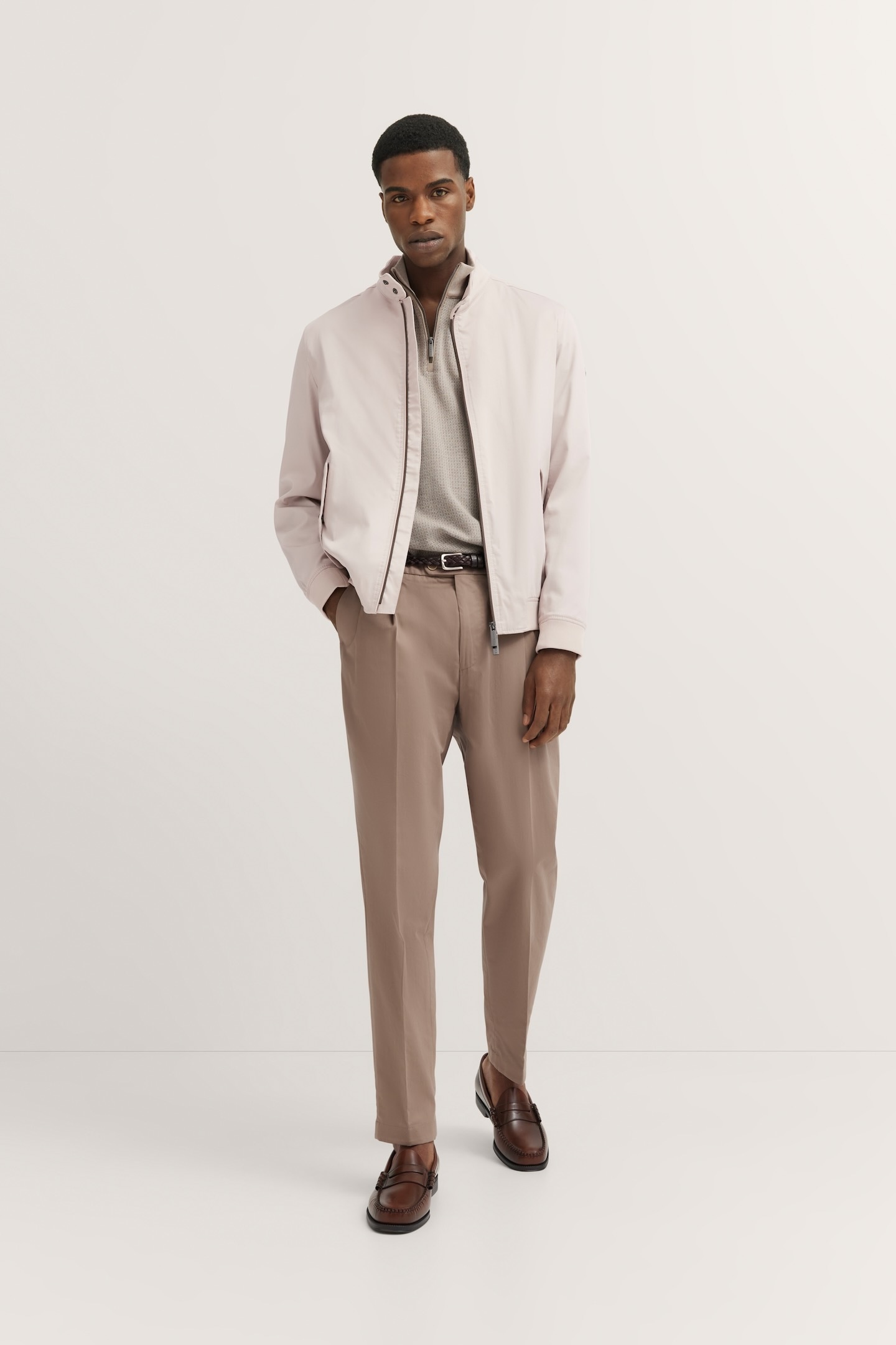 bugatti Blouson, ohne Kapuze, mit Stehkragen & Strickdetails