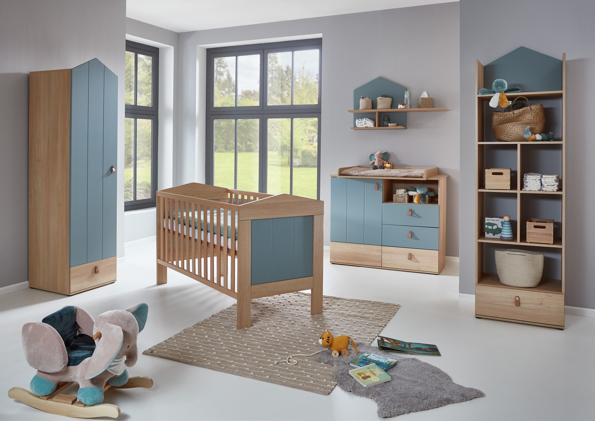 arthur berndt Kinderkleiderschrank »Kleiderschrank »Roofy« 1-türig mit Soft-Close-Funktion« Soft-Close Funktion
