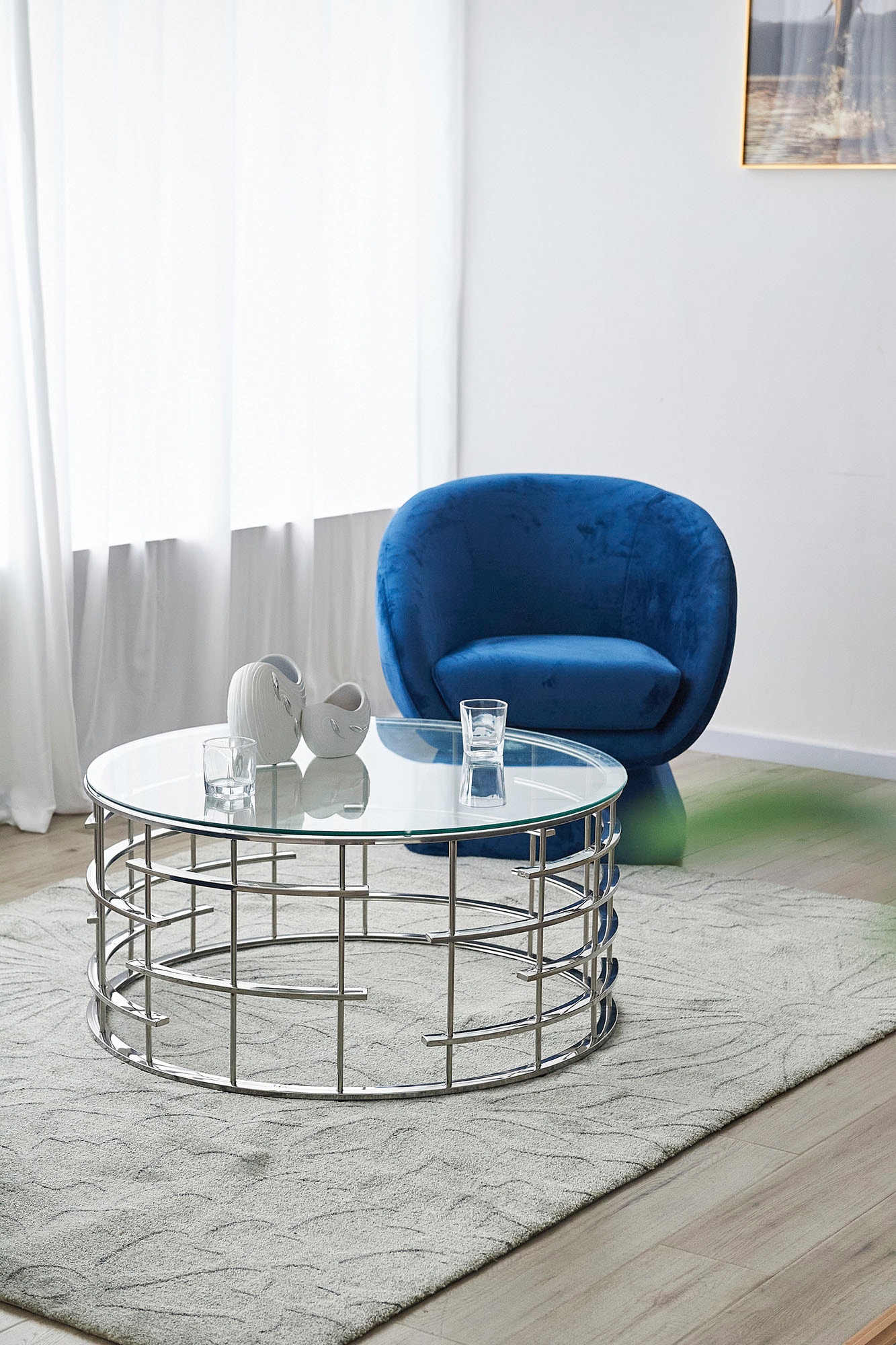 SalesFever Couchtisch »Couchtisch: Stil und Funktionalität«, Gestell gefertigt aus rostfreiem Edelstahl
