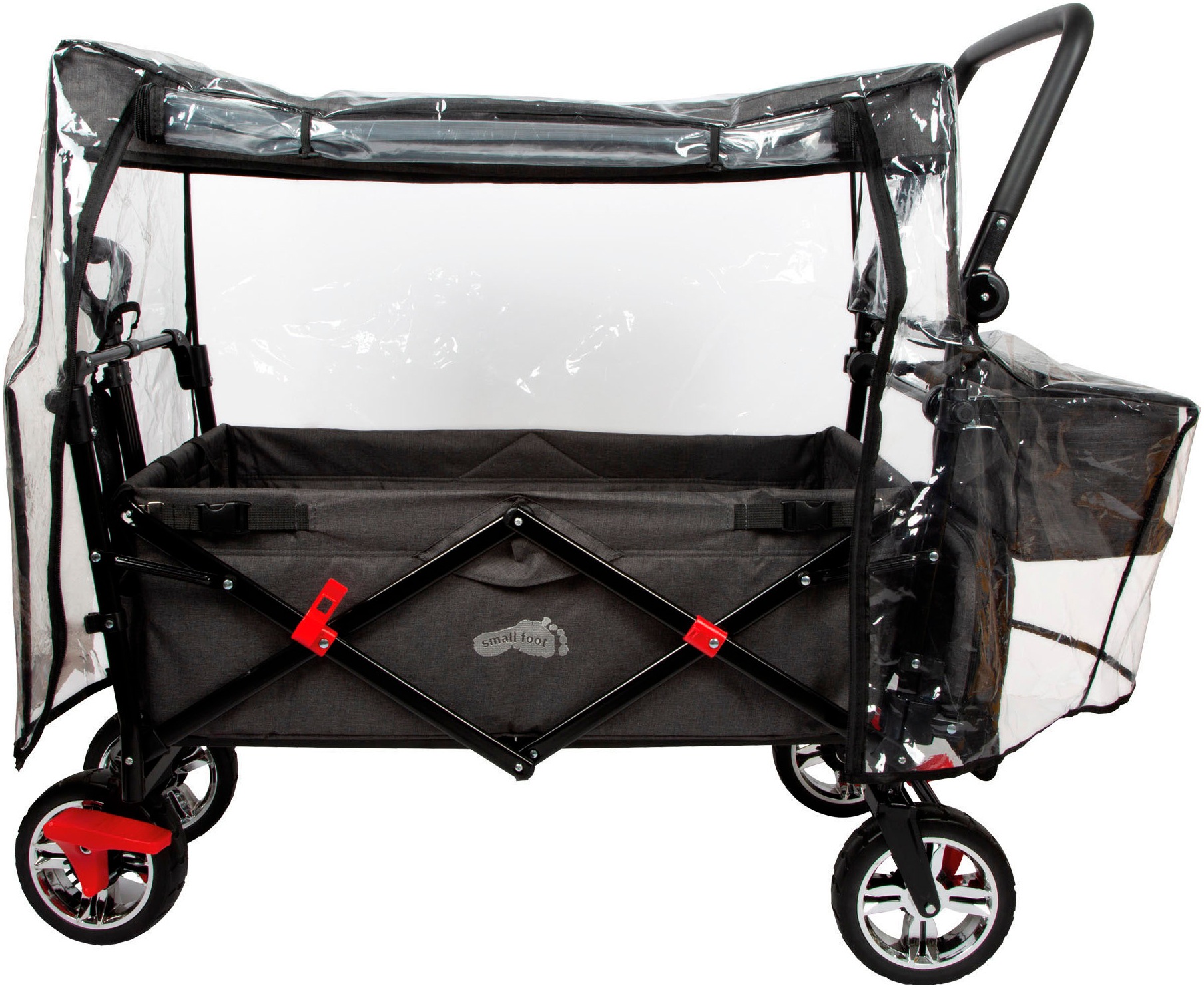 Small Foot Bollerwagen »Bollerwagen mit Dach« mit Regencover, faltbar