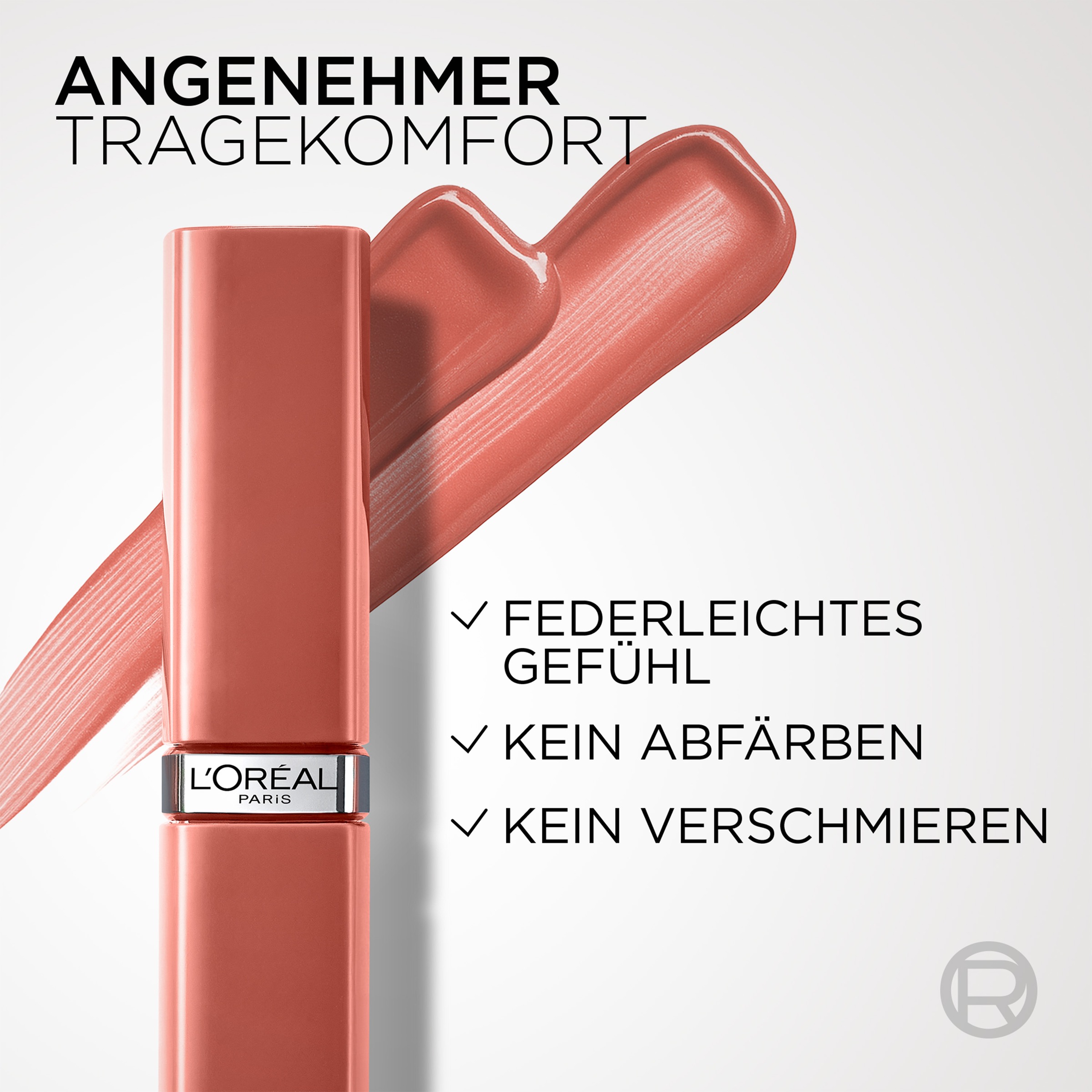 L'ORÉAL PARIS Lippenstift »INFAILLIBLE LAQUE RESISTANCE 16H« für langanhaltenden Glanz und intensive Feuchtigkeit
