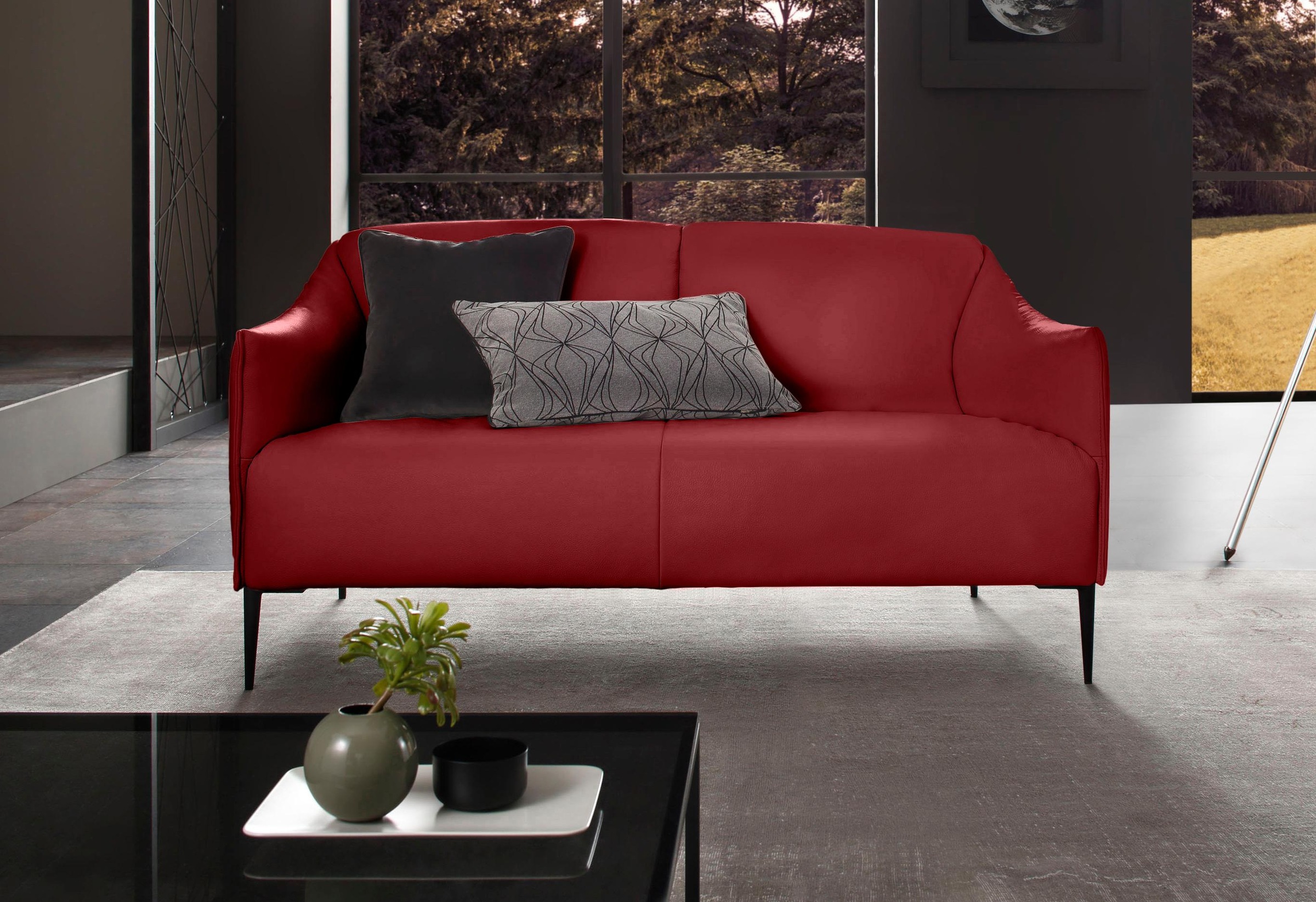 W.SCHILLIG 2-Sitzer »sally«, mit Metallfüßen in Schwarz pulverbeschichtet, Breite 154 cm