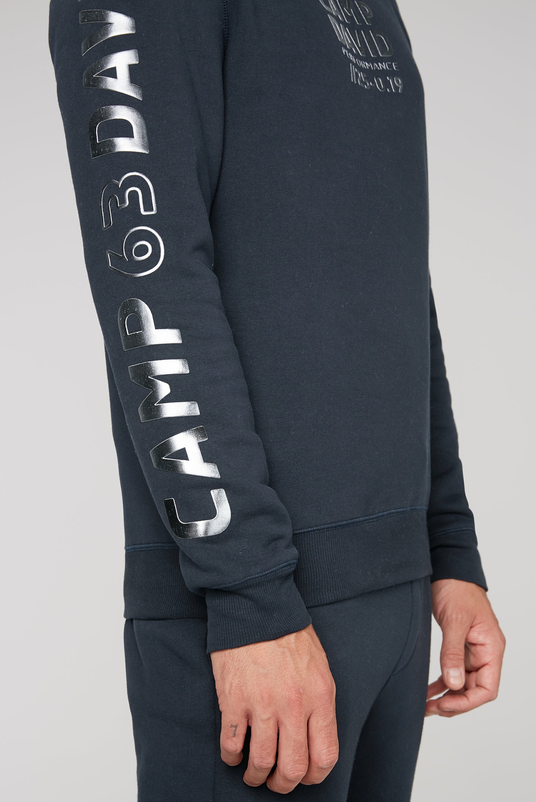 CAMP DAVID Sweater, mit Metallic-Print