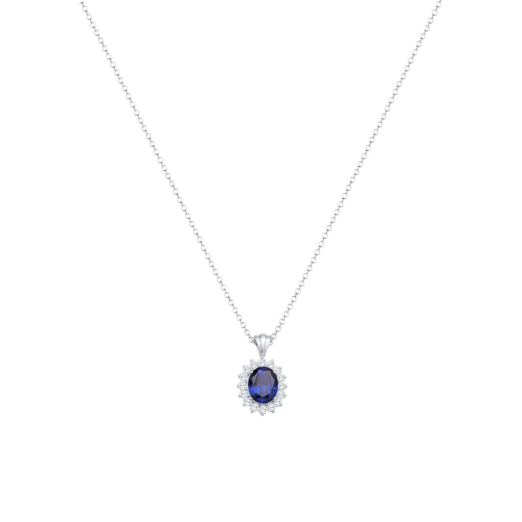 Elli Collierkettchen »Royal Saphirblau Zirkonia 925 Sterling Silber«