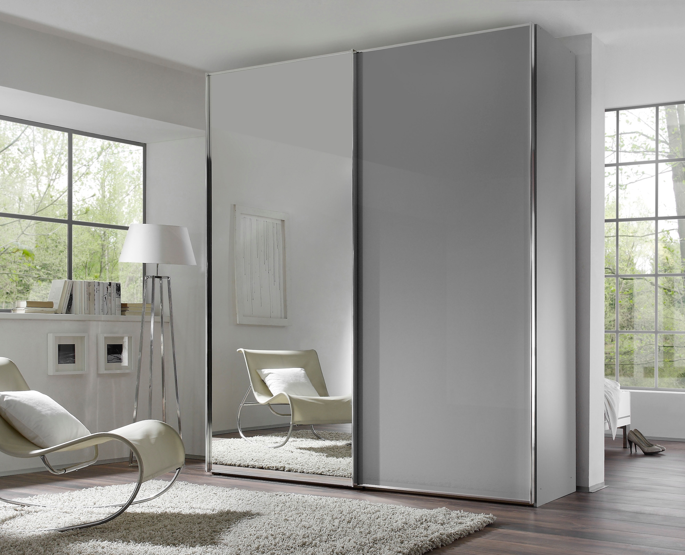 STAUD Schwebetürenschrank »Sinfonie Plus, edles Design in hochwertiger Qualität, Made in Germany« Mit Spiegeltüre und in vier verschiedenen Ausstattungsvarianten