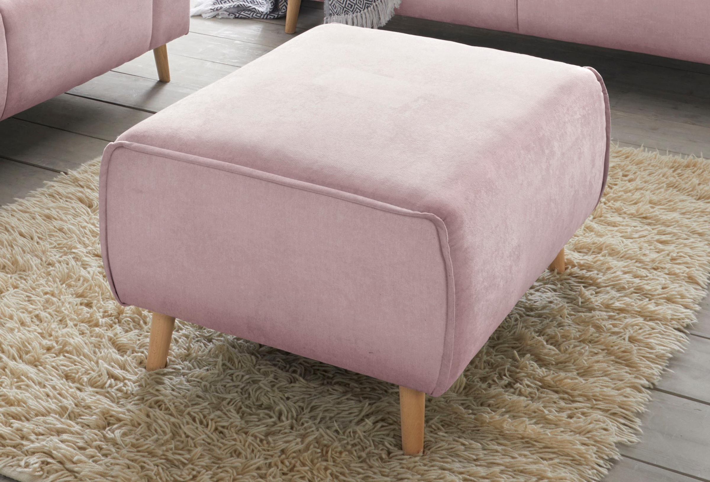 Home affaire Hocker »Janek« mit Keder in scandinavischem Design günstig online kaufen