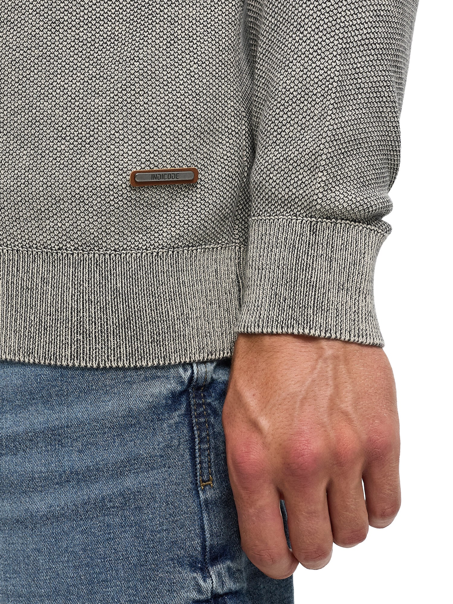 Indicode Troyer »INJexmon ½ Zip« Baumwolle, regular fit