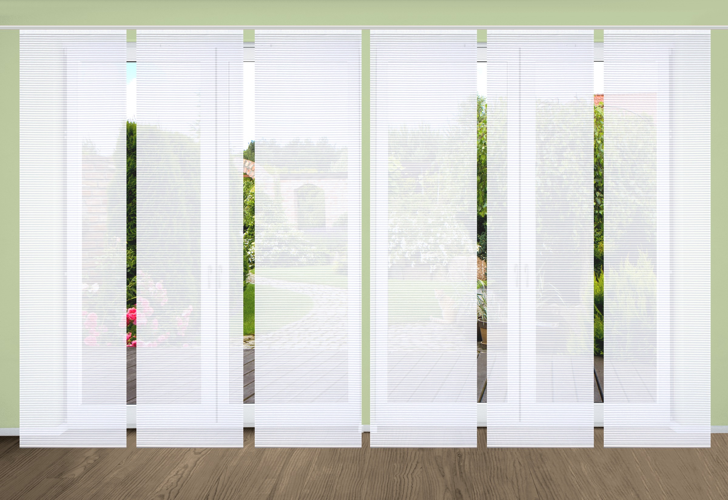 HOME in green Schiebegardine »ROMOLUS« Paneelwagen 6 Stk. tlg. SET DIGITALD günstig online kaufen