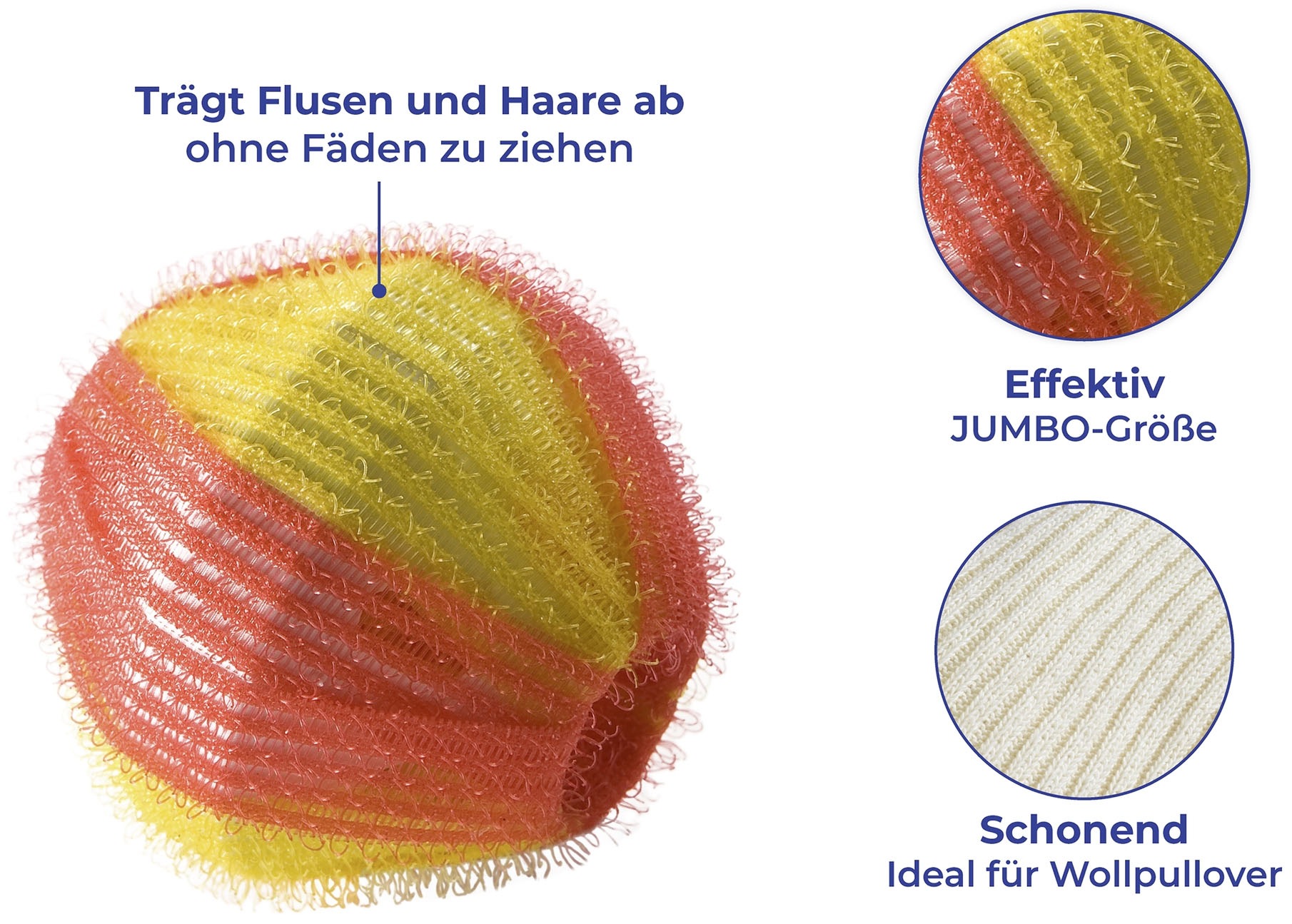 Maximex Wäschekugel »Modell Flusenschreck Jumbo«, (Set, 6 St.), extra-große Wäschebälle für die Waschmascchine, sammeln Flusen & Haare
