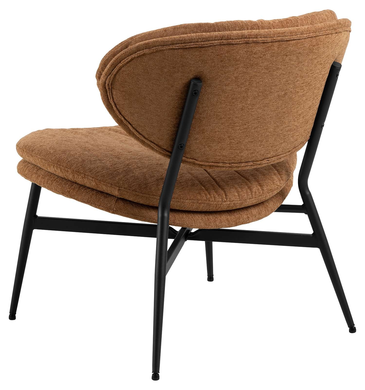 ACTONA GROUP Loungesessel »Burma«, Terracotta Stoff, schwarze Stahlbeine, Sitzhöhe: 43 cm