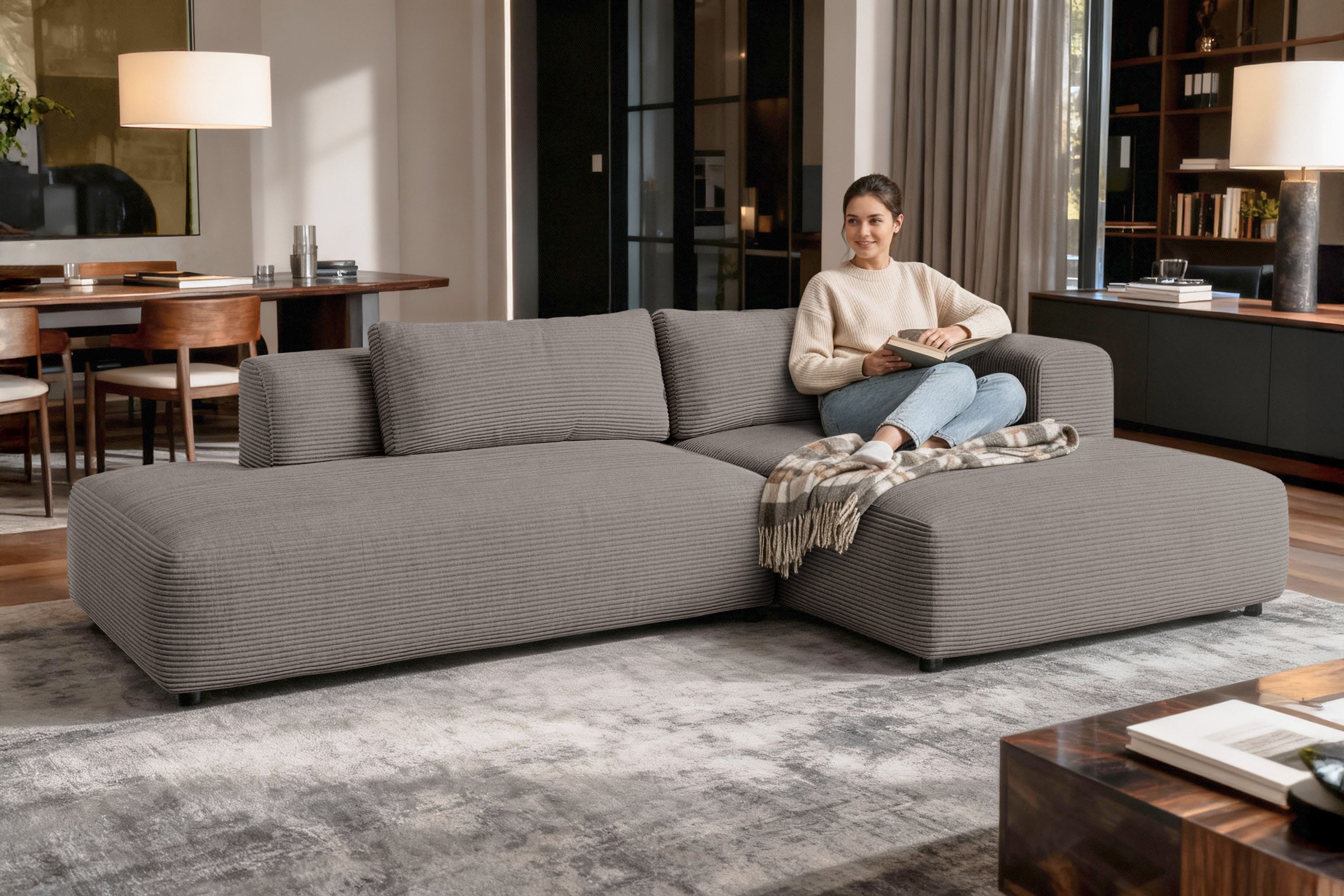 OTTO home Ecksofa »TIARRA Design-Sofa mit Ottomane recht/links bestellbar, günstig online kaufen