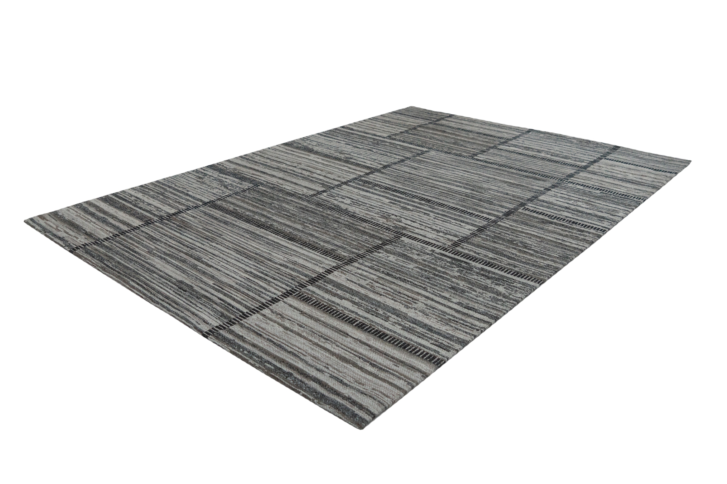 Kayoom Teppich »Phoenix 112«, rechteckig, 6 mm Höhe, Dezenter Jacquard-Teppich, Flachflor, Aus pflegeleichten Materialien