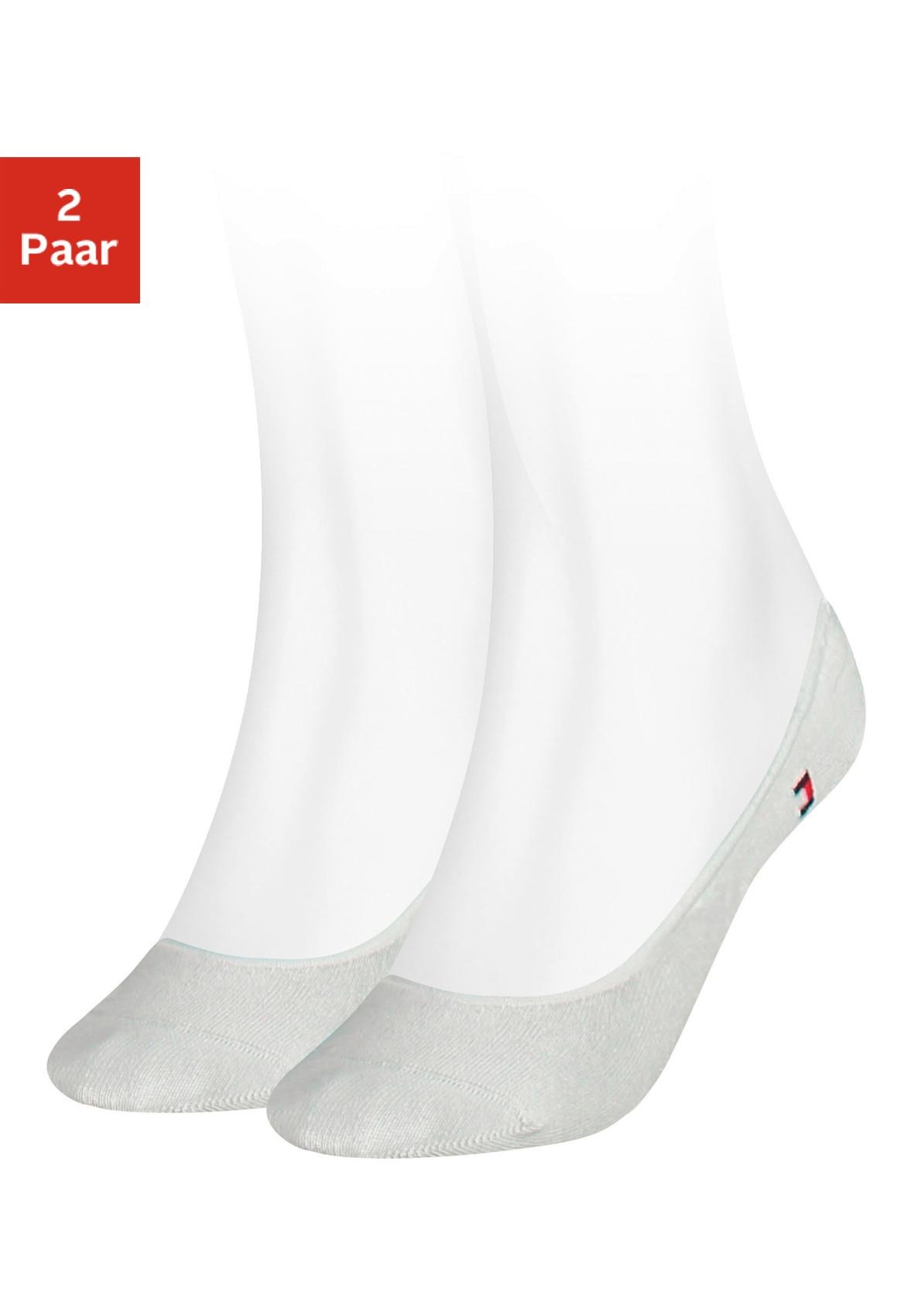 Tommy Hilfiger Füßlinge »TH WOMEN FOOTIE INVISIBLE 2P«, (2 Paar, 2 Paar), mit flacher Zehennaht