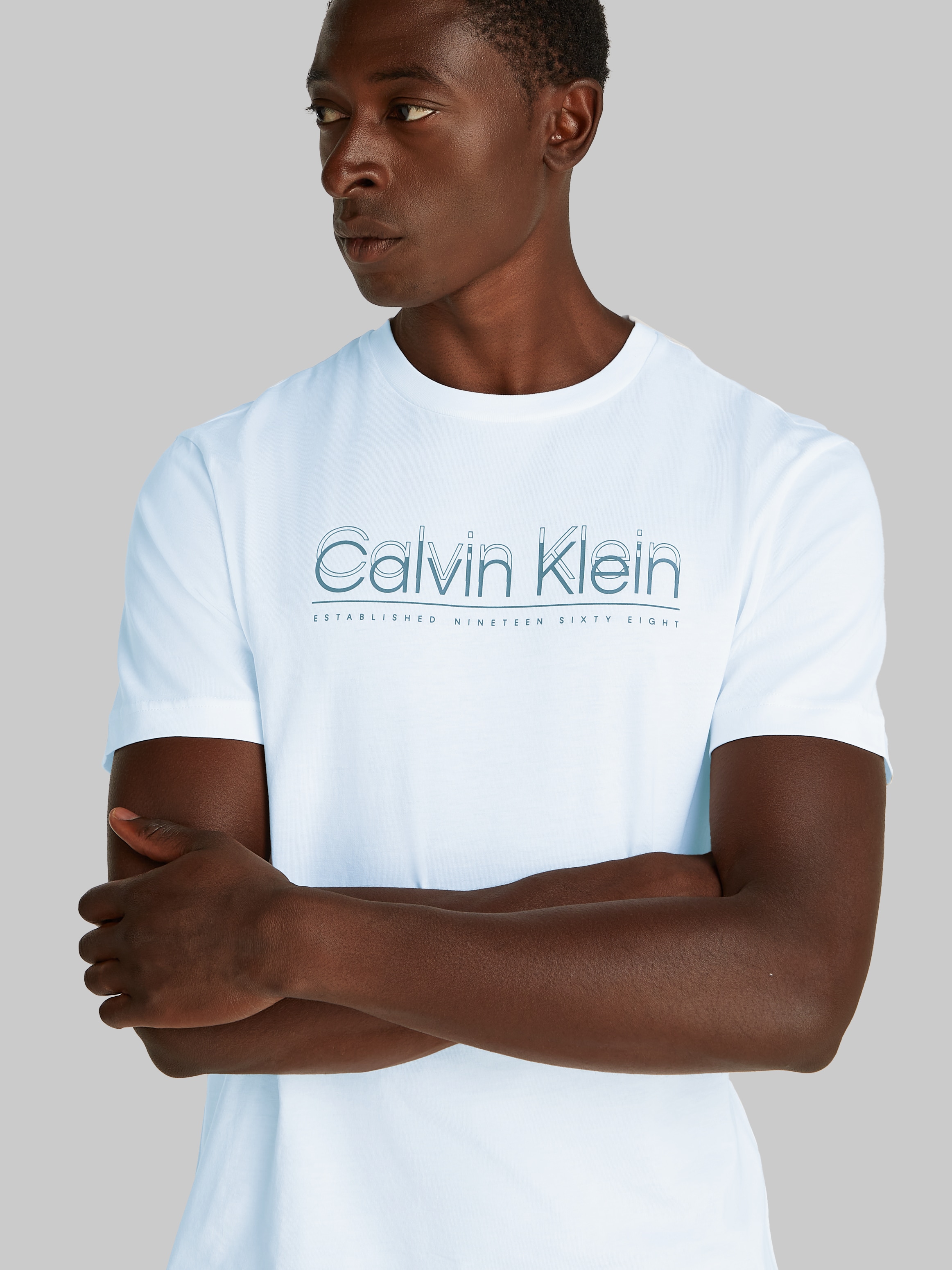 Calvin Klein T-Shirt »CP-DOUBLE LOGO T-SHIRT«, mit großem Logoschriftzug