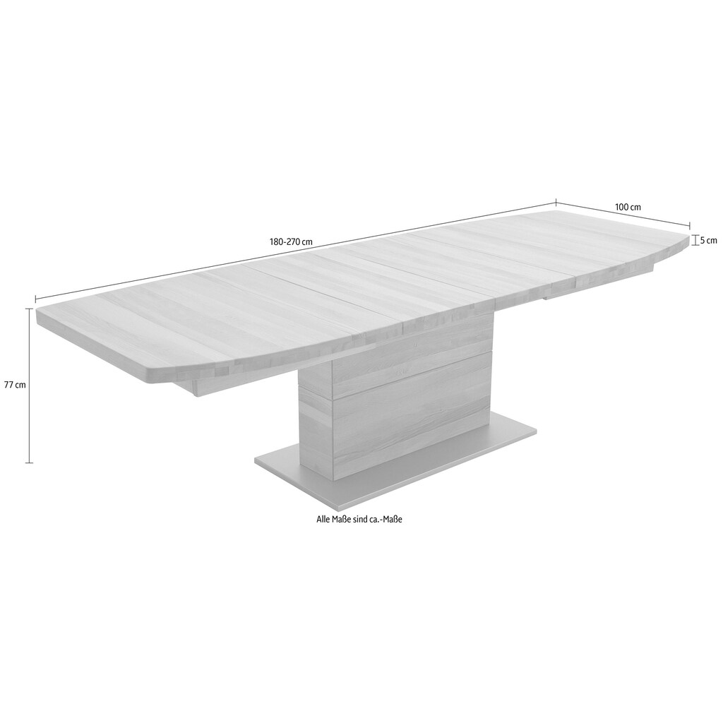 MCA furniture Esstisch »Corato A«, Esstisch Massivholz ausziehbar