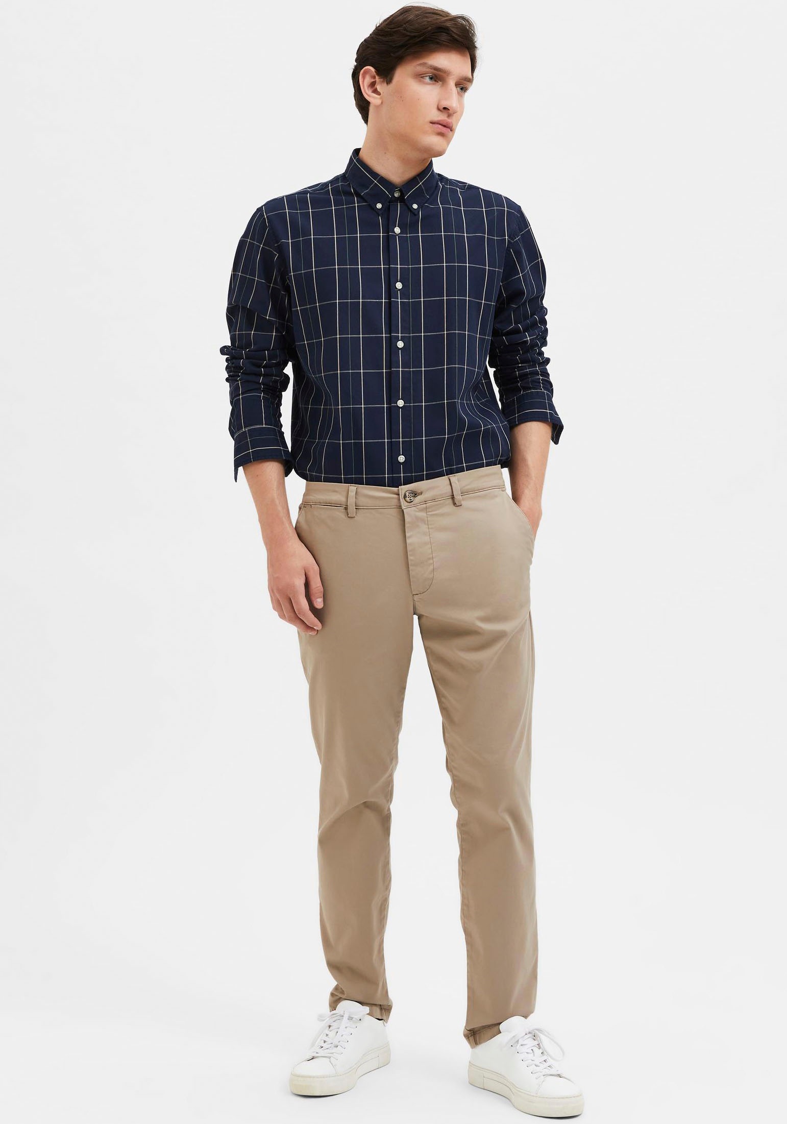SELECTED HOMME Chinohose »SLH175-SLIM NEW MILES FLEX PANT NOOS«
