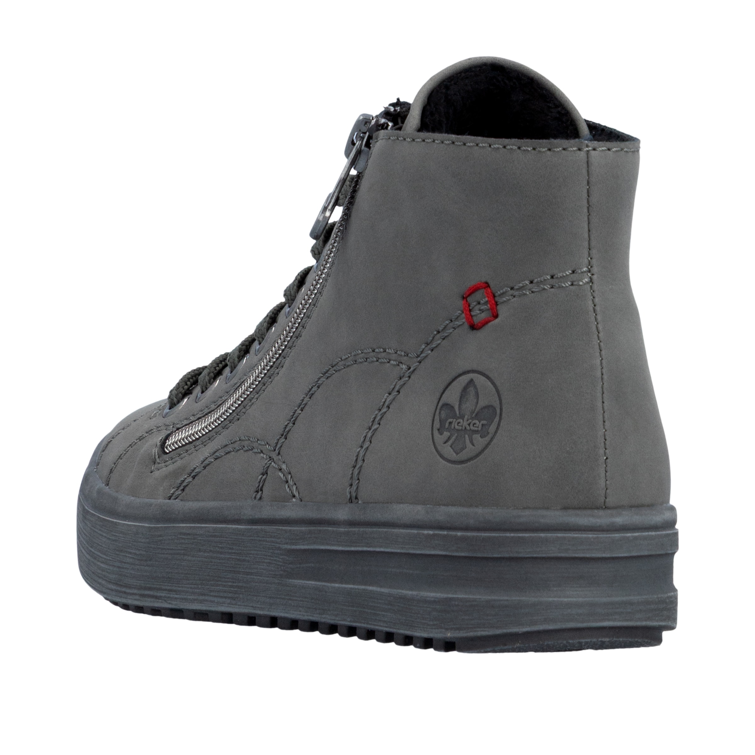 Rieker Schnürboots  High Top-Sneaker, Herbstschuh mit dezenten Ziernähten