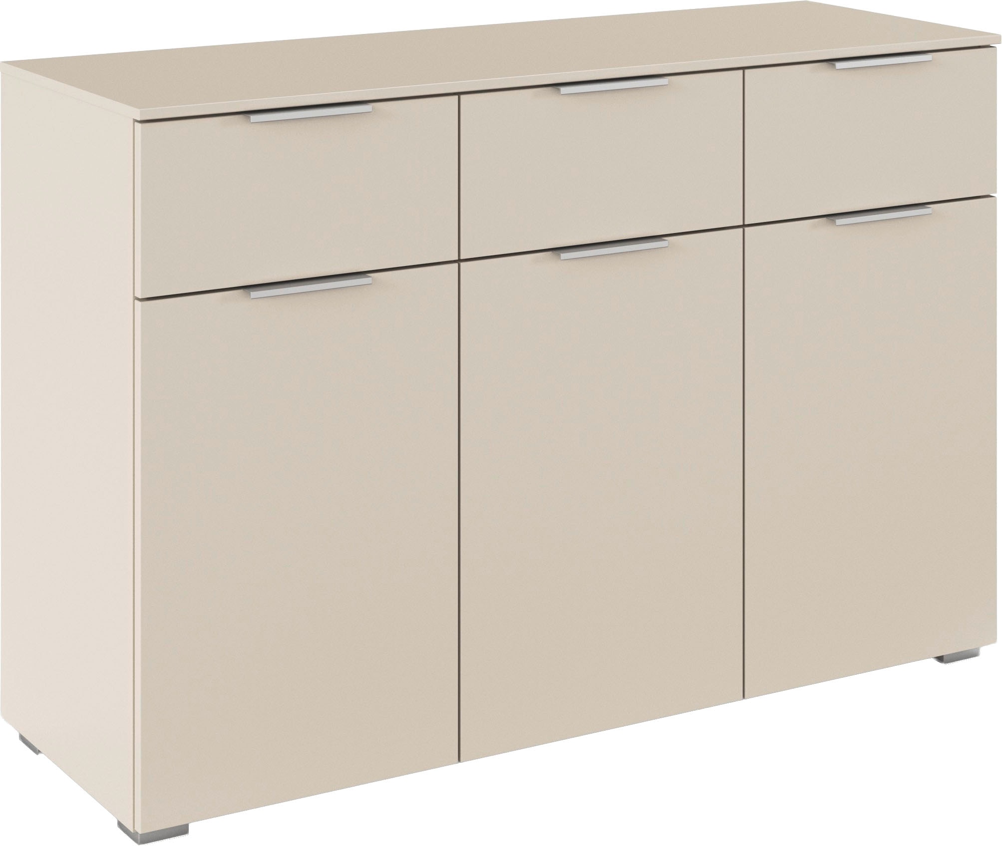 rauch Kombikommode »Sideboard Schubladenkommode CORTONA mit Dekor-Front« Breite 120 cm inkl. Soft-Close-Funktion,  mit 3 Schubladen und 3 verstellbaren Einlegeboden MADE IN GERMANY