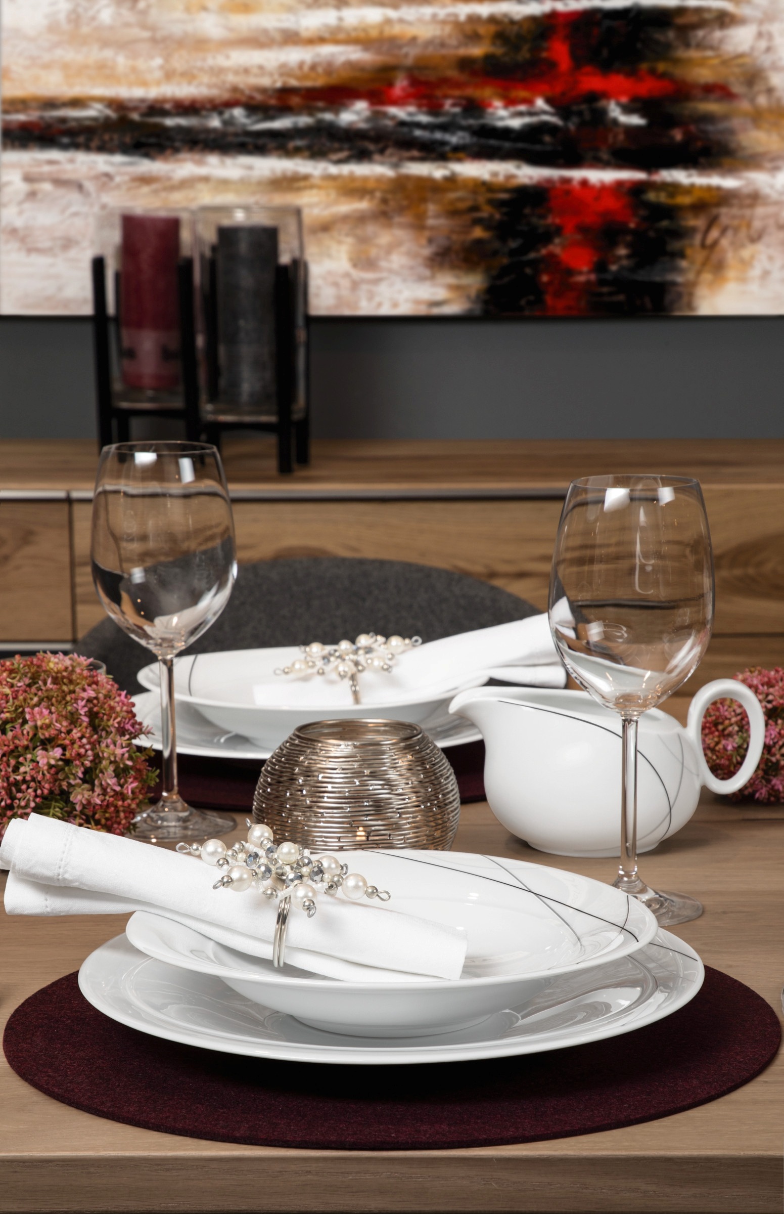 Seltmann Weiden Tafelservice »Teller Set, Geschirr-Set Trio Highline«, (Set, 12 tlg.), Teller-Set, Suppenteller, Made in Germany, 12 Teile, für 6 Personen