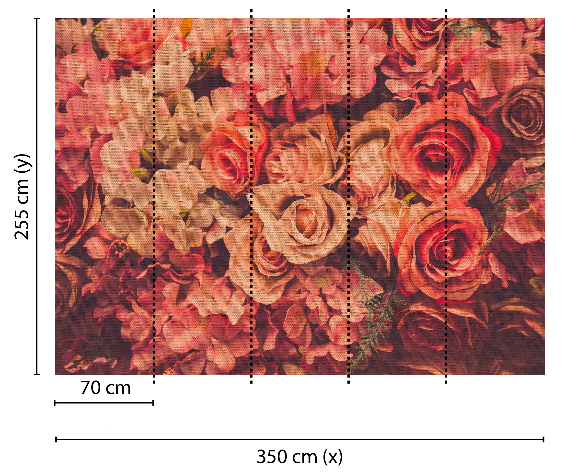 living walls Fototapete »Designwalls Flower Wall«, Vlies, Wand, Schräge, Decke