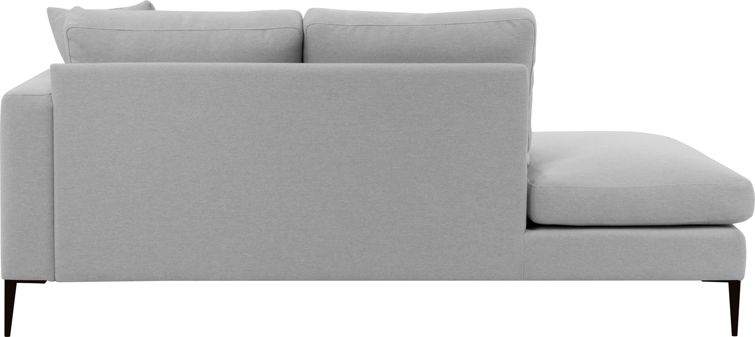 Leonique Recamiere »Cozy Chaiselongue, Maße B/T/H: 195/97/80 cm«, mit losen Kissen und Metallbeinen, Armlehne links oder rechts wählbar