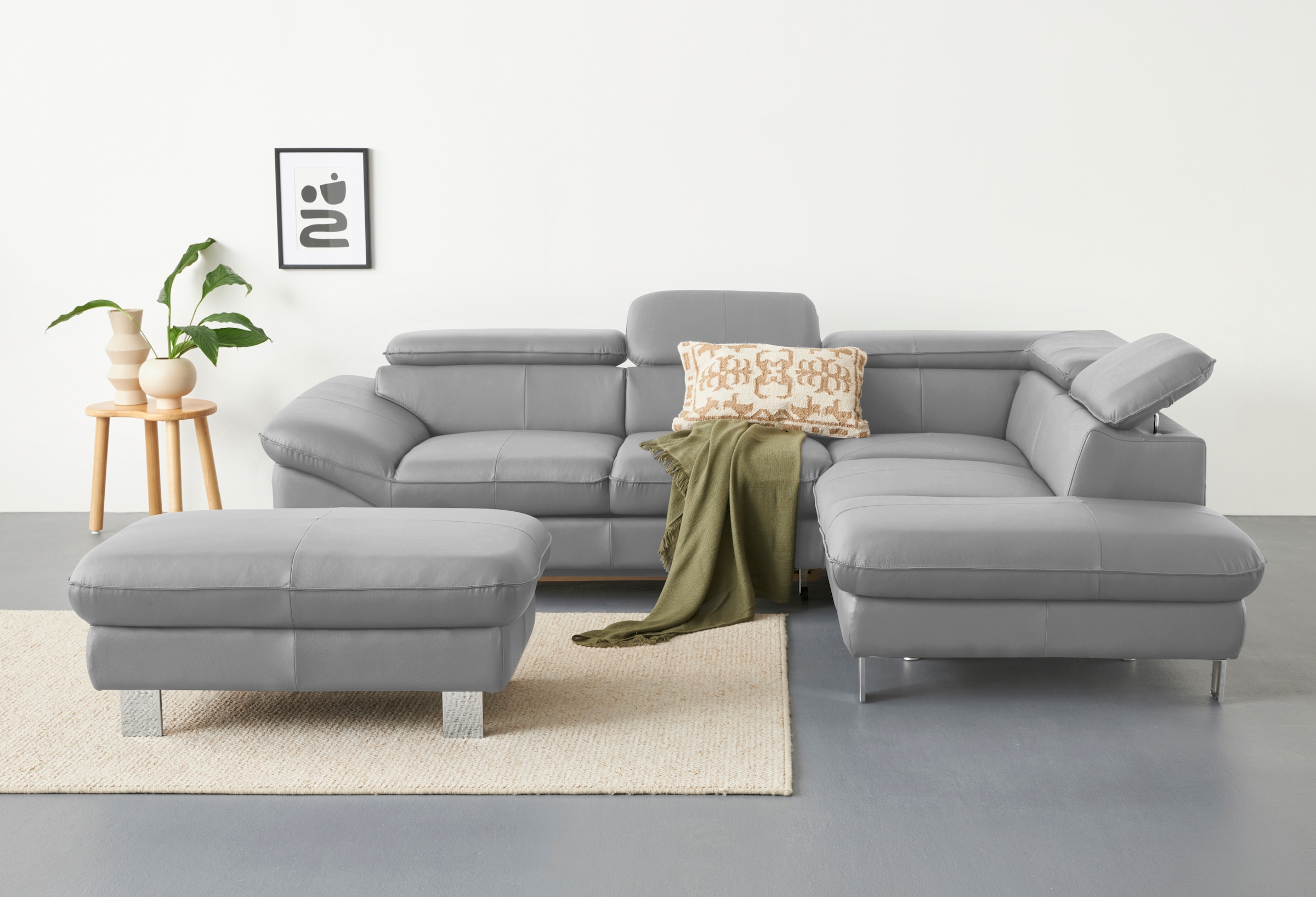 COTTA Ecksofa »Driver L-Form«, mit Kopfteilverstellung, wahlweise mit Bettfunktion & Bettkasten
