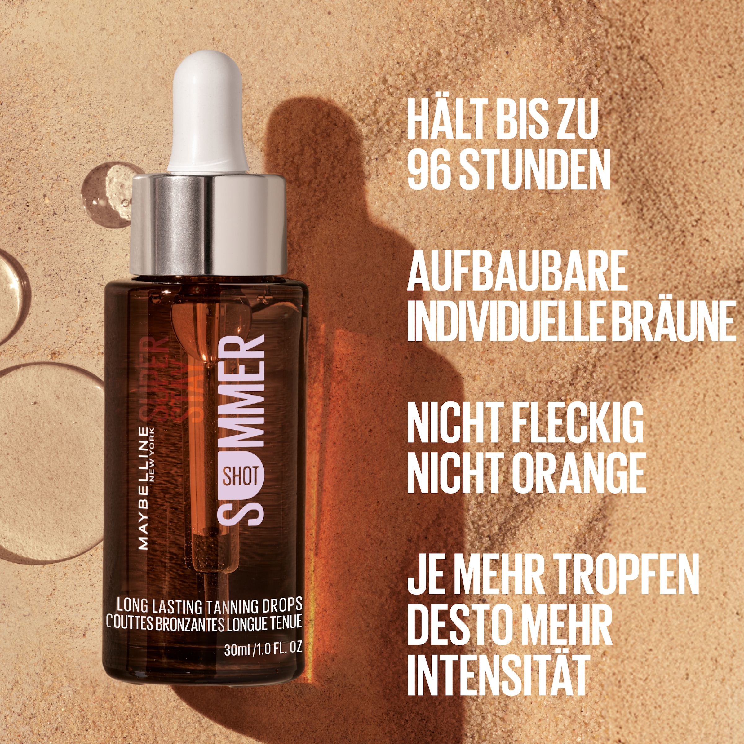 MAYBELLINE NEW YORK Selbstbräunungscreme »Maybelline New York Summer Shot Bronzing Drops«