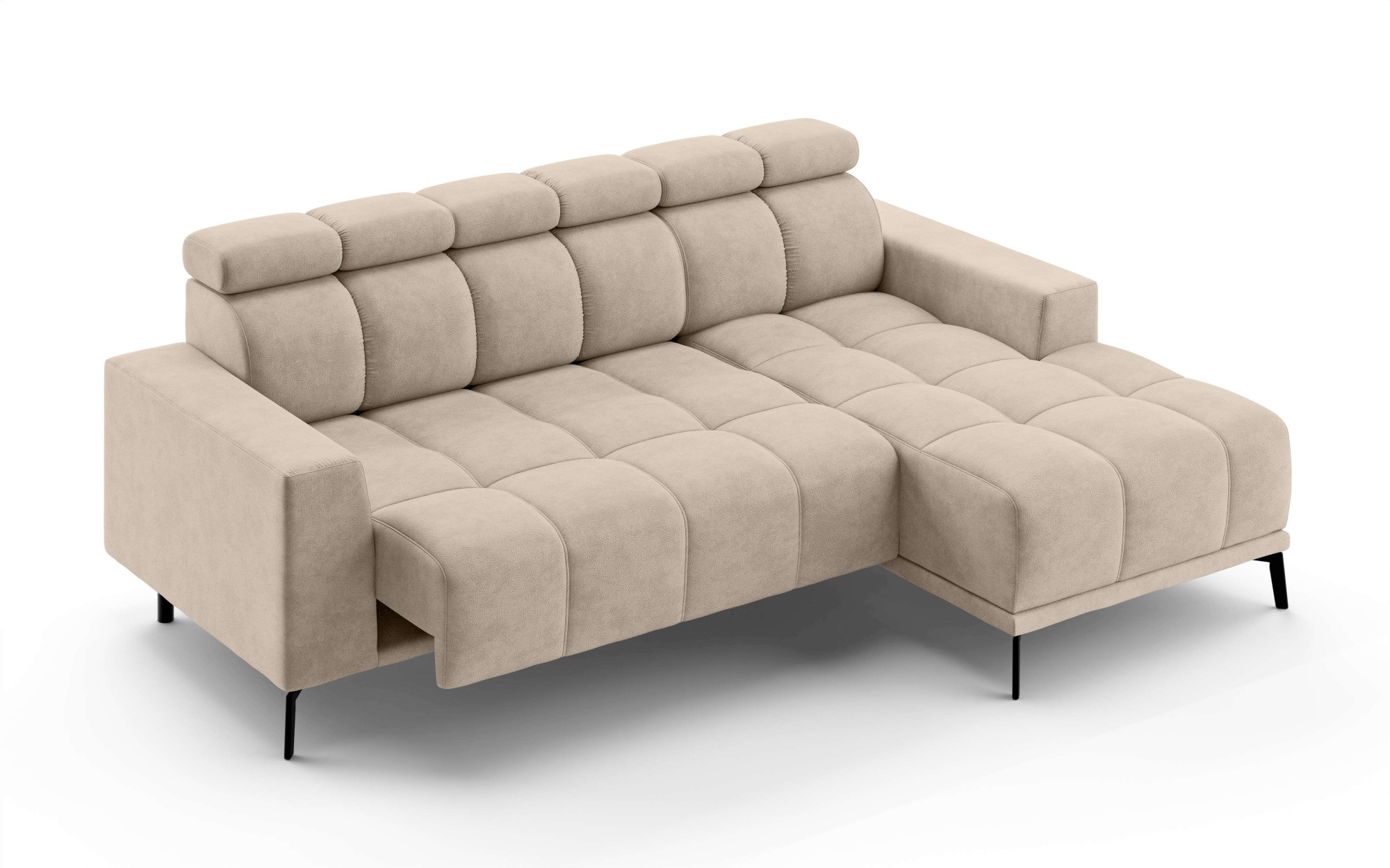 INOSIGN Ecksofa »CAZIE, Designsofa, L-Form, trendige Bubble-Optik,«, L-Form mit Wellenunterfederung, Recamiere rechts/links bestellbar