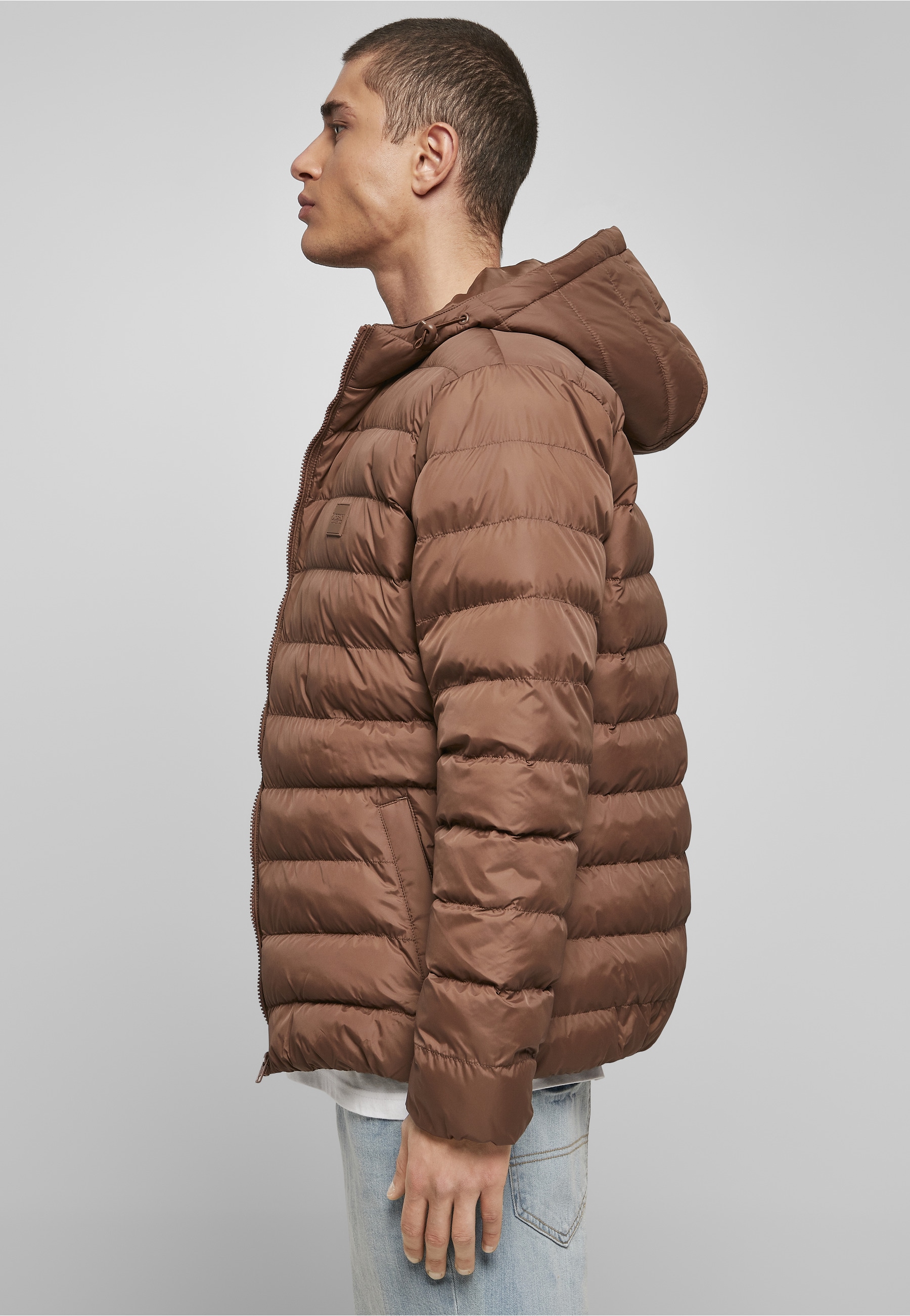 URBAN CLASSICS Winterjacke »Urban Classics Herren Basic Bubble Jacket« 1 Stk. tlg. mit Kapuze
