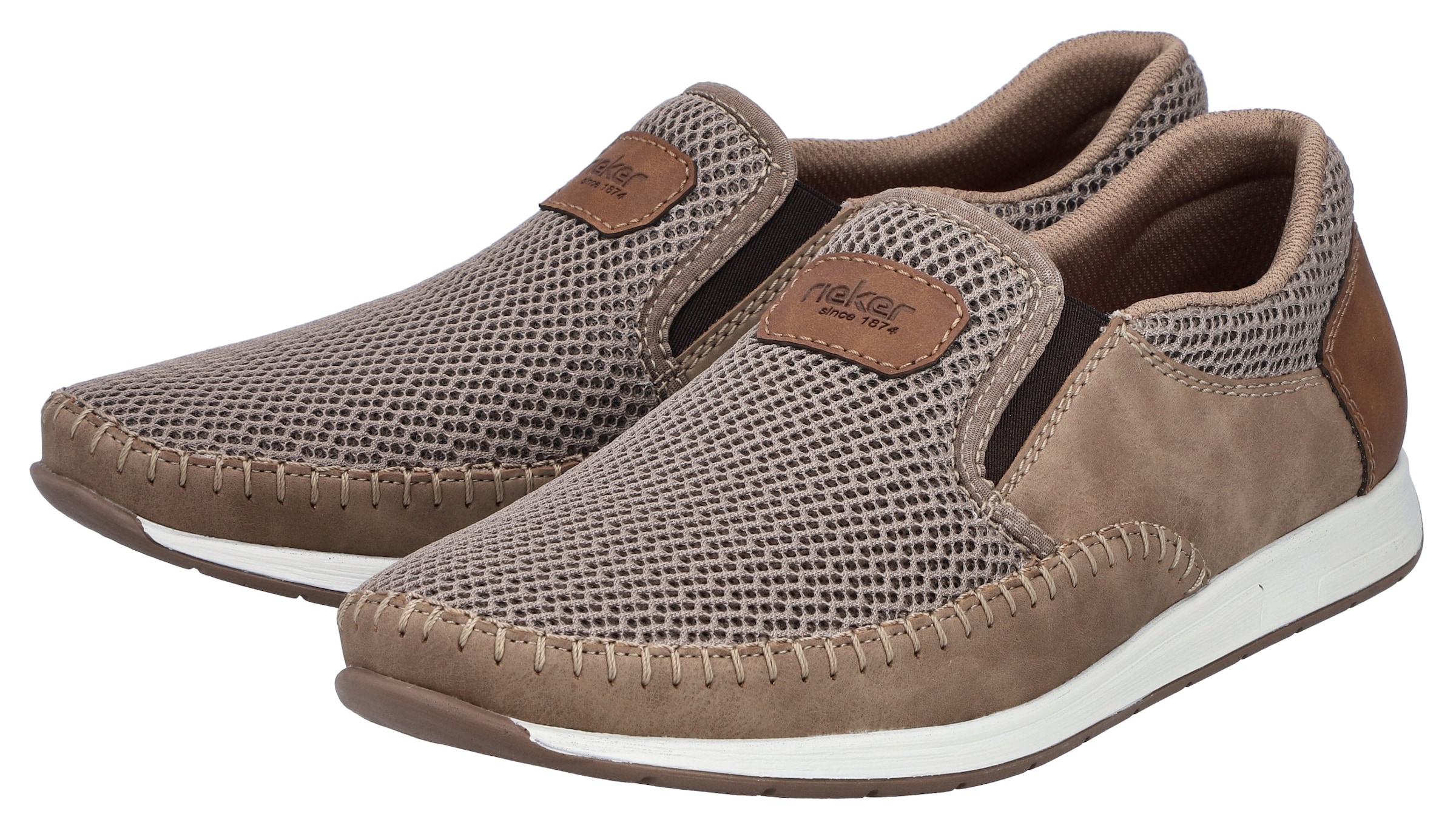 Rieker Slipper  Slip-on Sneaker, Schlupfschuh mit Stretcheinsätze