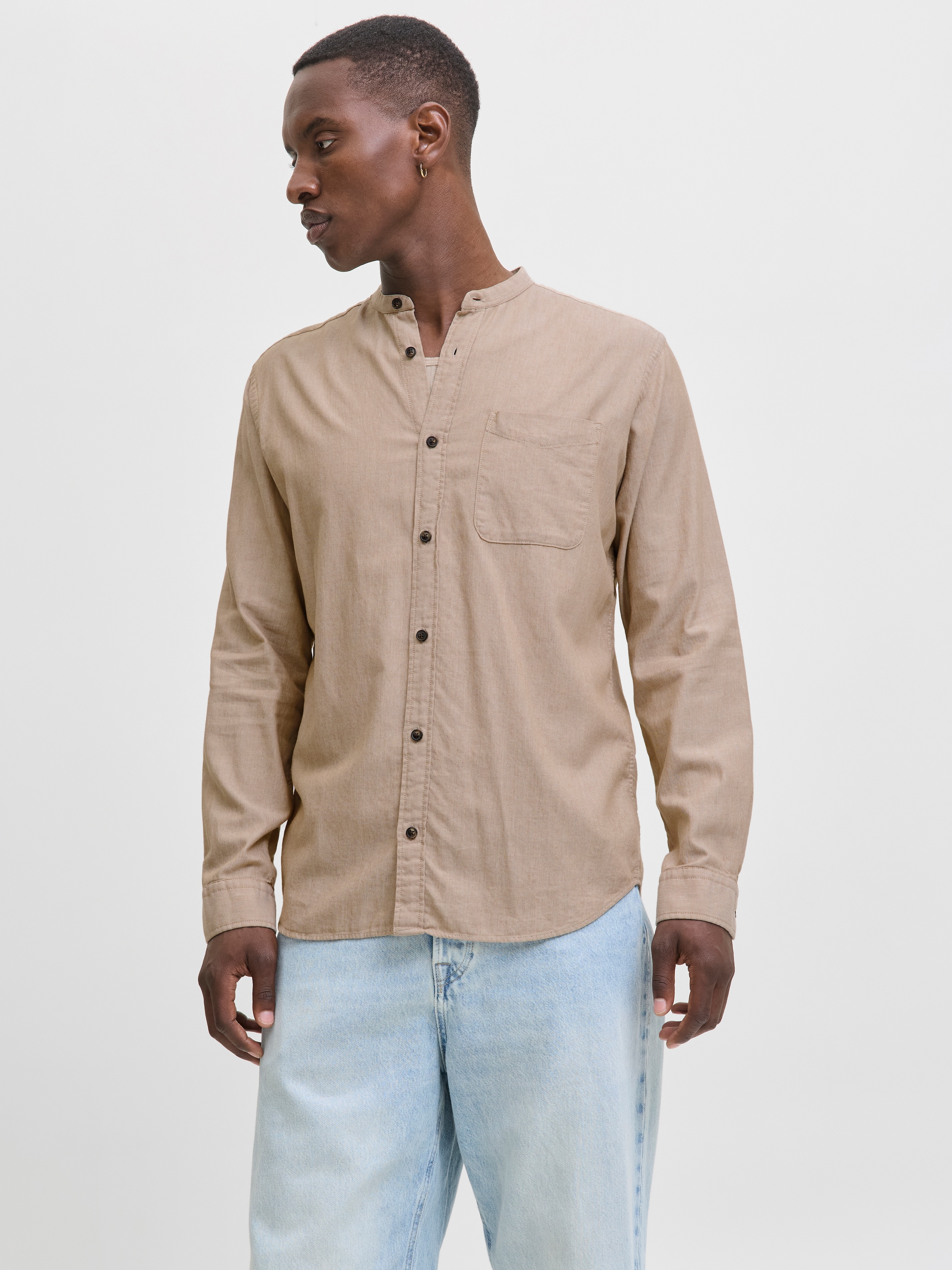 Jack & Jones Langarmhemd »Jjeband Melange Shirt L/S Sn«
