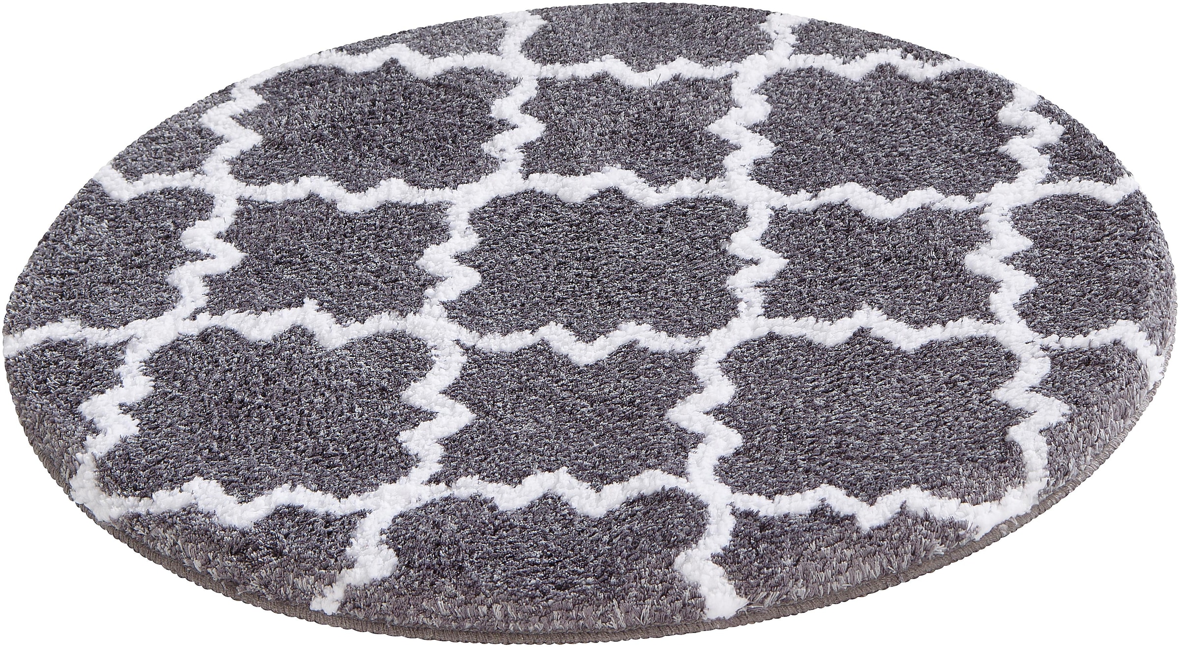 my home Badematte »Suzie«, rutschhemmend beschichtet, strapazierfähig-fußbodenheizungsgeeignet-schnell trocknend, Muster, Badteppich, Badematten auch als 3 teiliges Set & rund