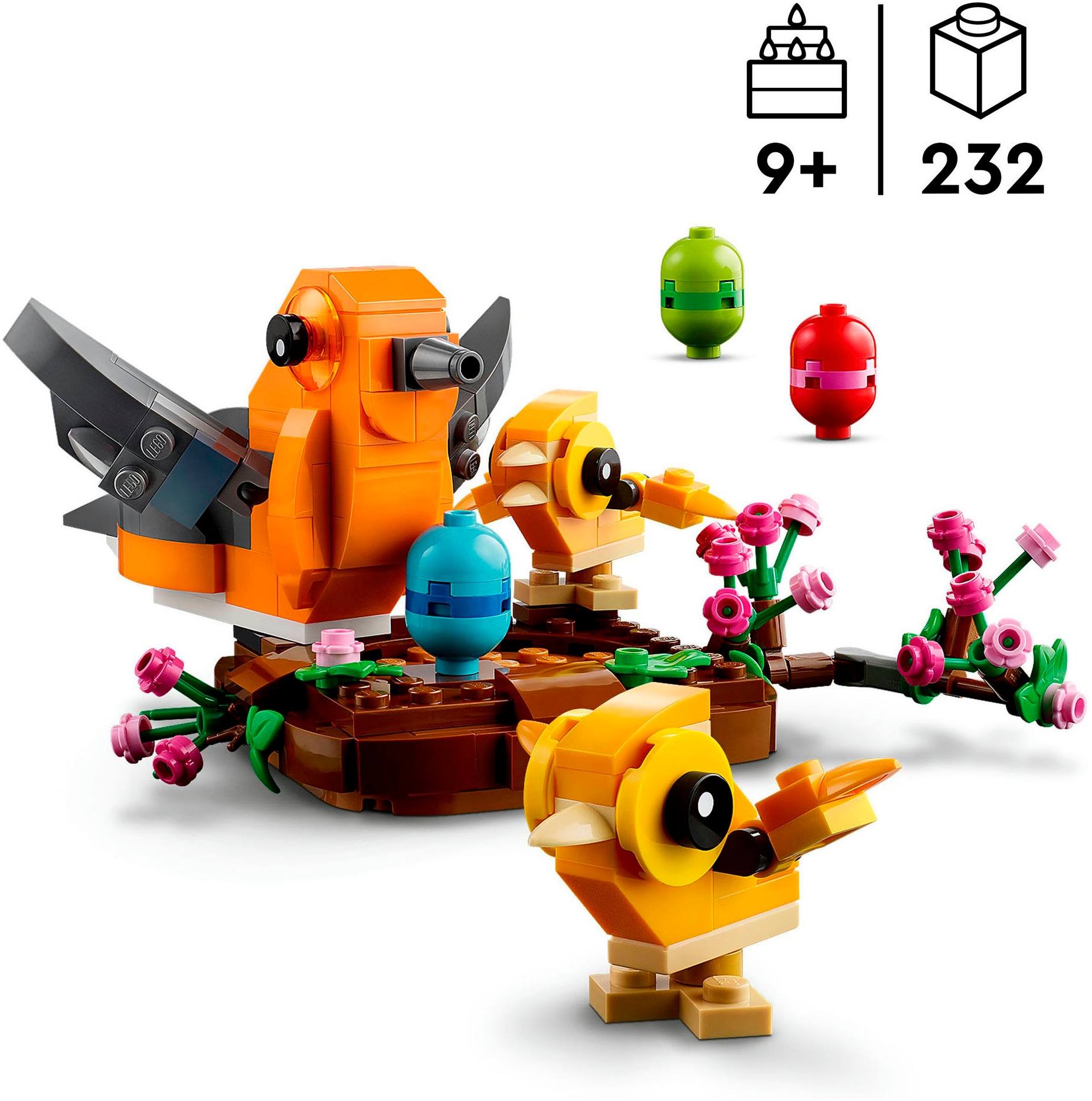 LEGO® Konstruktionsspielsteine »Vogelnest (40639), LEGO LEGO Iconic«, (232 St.), Made in Europe