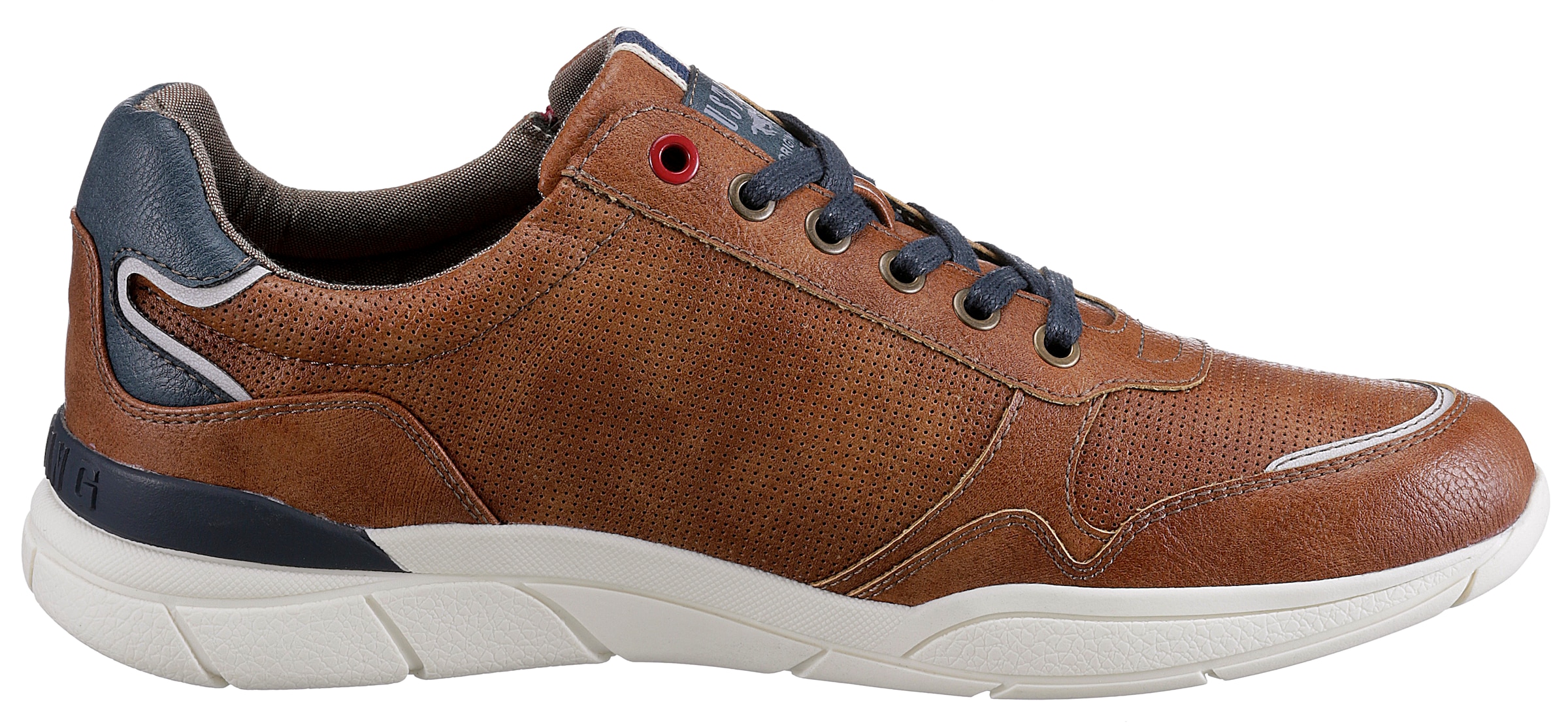 Mustang Shoes Sneaker  mit seitlichem Reißverschluss, Freizeitschuh, Halbschuh, Schnürschuh