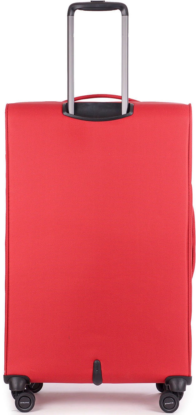 Stratic Weichgepäck-Trolley »Stratic Light + L, red«, 4 Rollen, Reisekoffer großer Koffer Aufgabegepäck TSA-Zahlenschloss