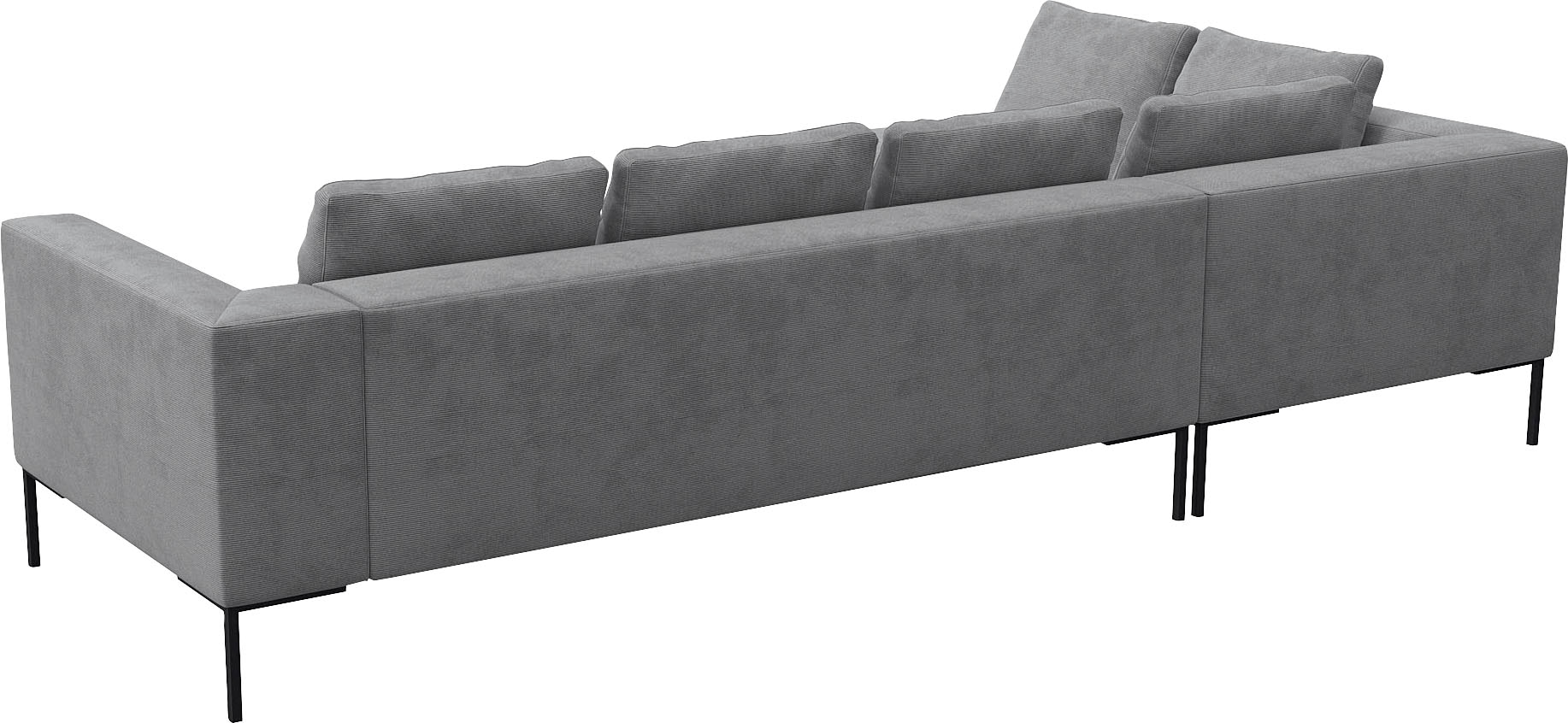 FLEXLUX Ecksofa »Loano, superbequemer Sitzkomfort durch Kaltschaum im Sitz, L-Form«, modernes Sofa, frei im Raum stellbar, lose Kissen, hoher Fuß