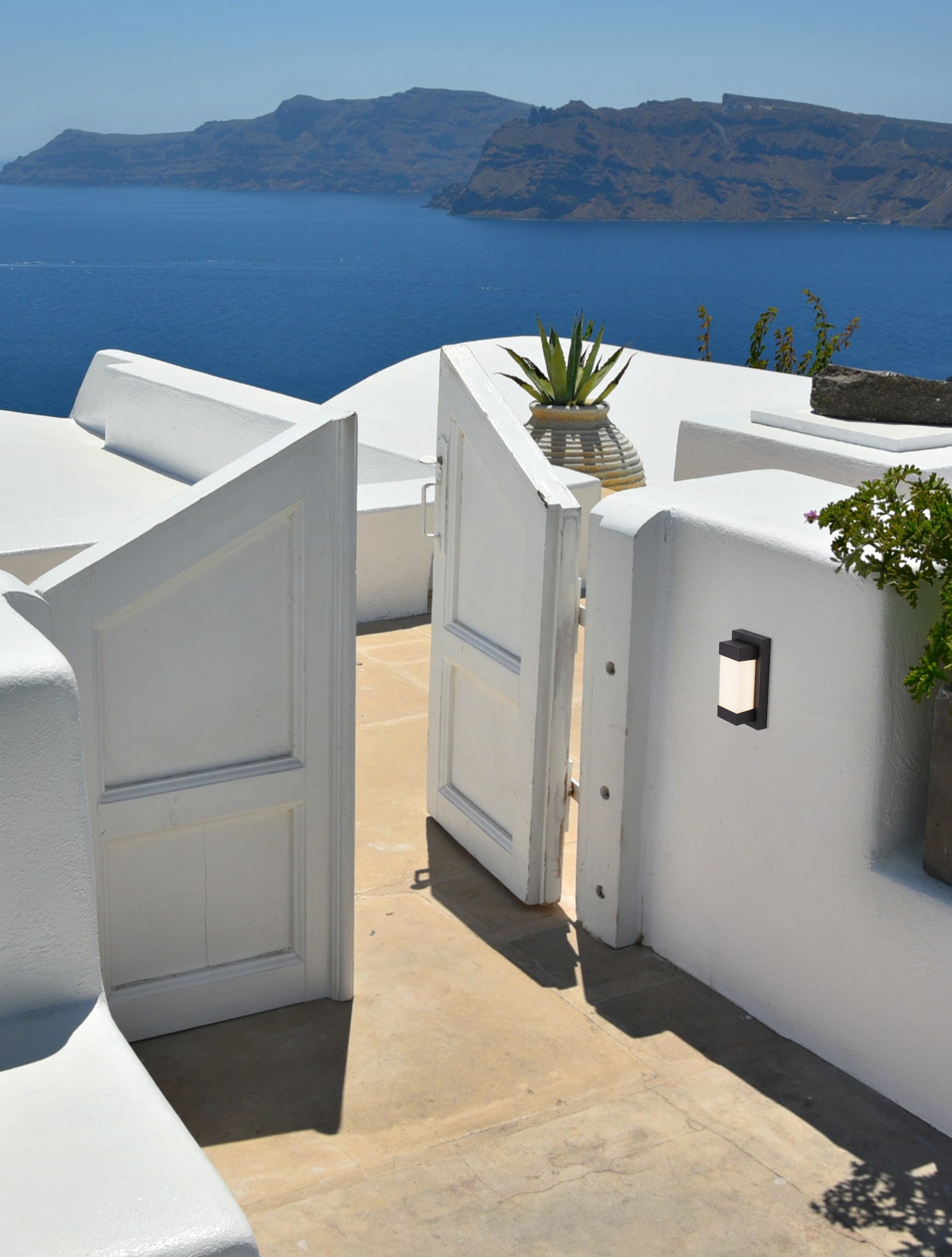 Nova Luce Außen-Wandleuchte »LETO« LED-Modul 1 Stk. Warmweiß