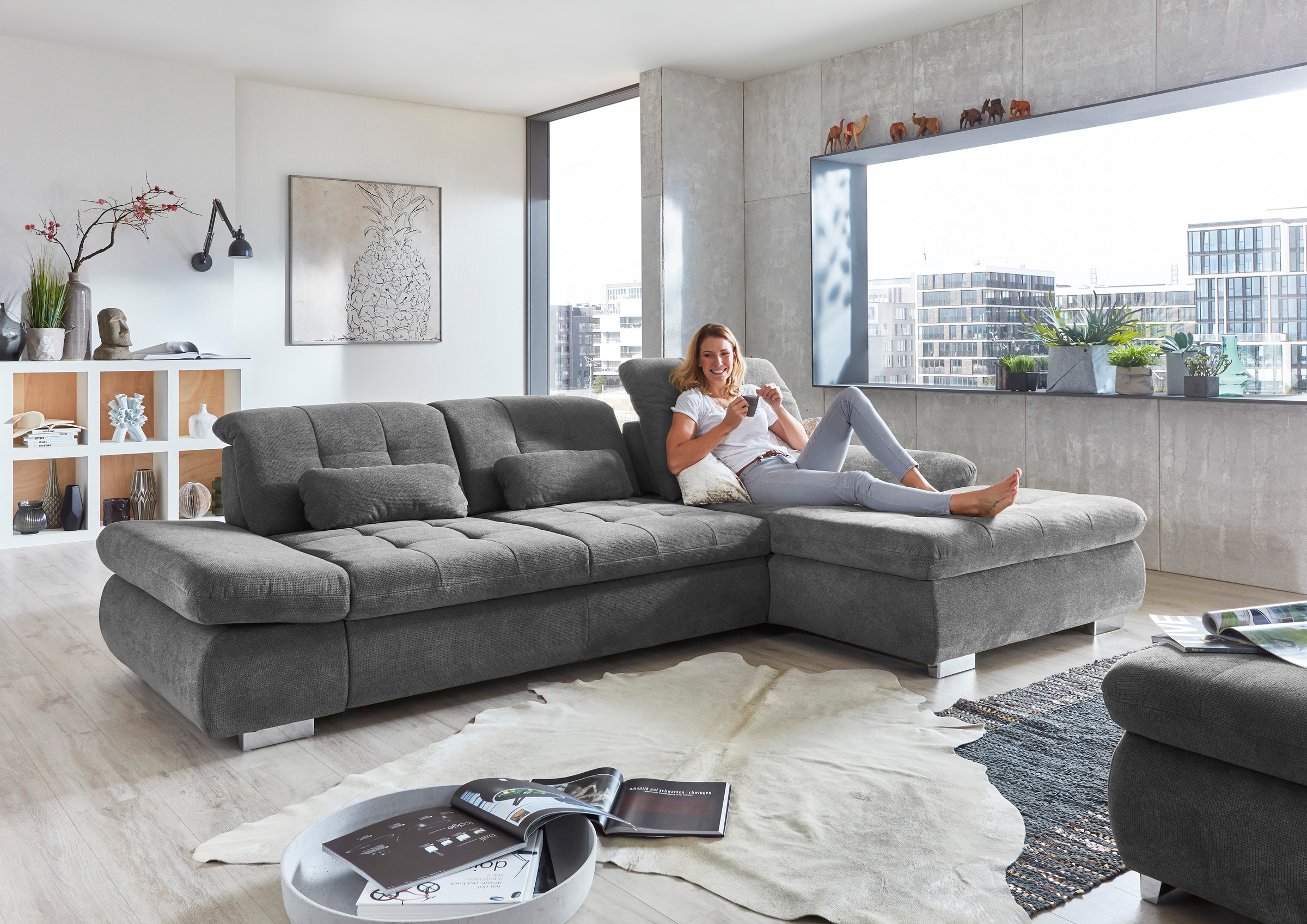 Die PlanBar Ecksofa »MP-IN17004 L-Form«, wahlweise mit Funktion, Federkern günstig online kaufen