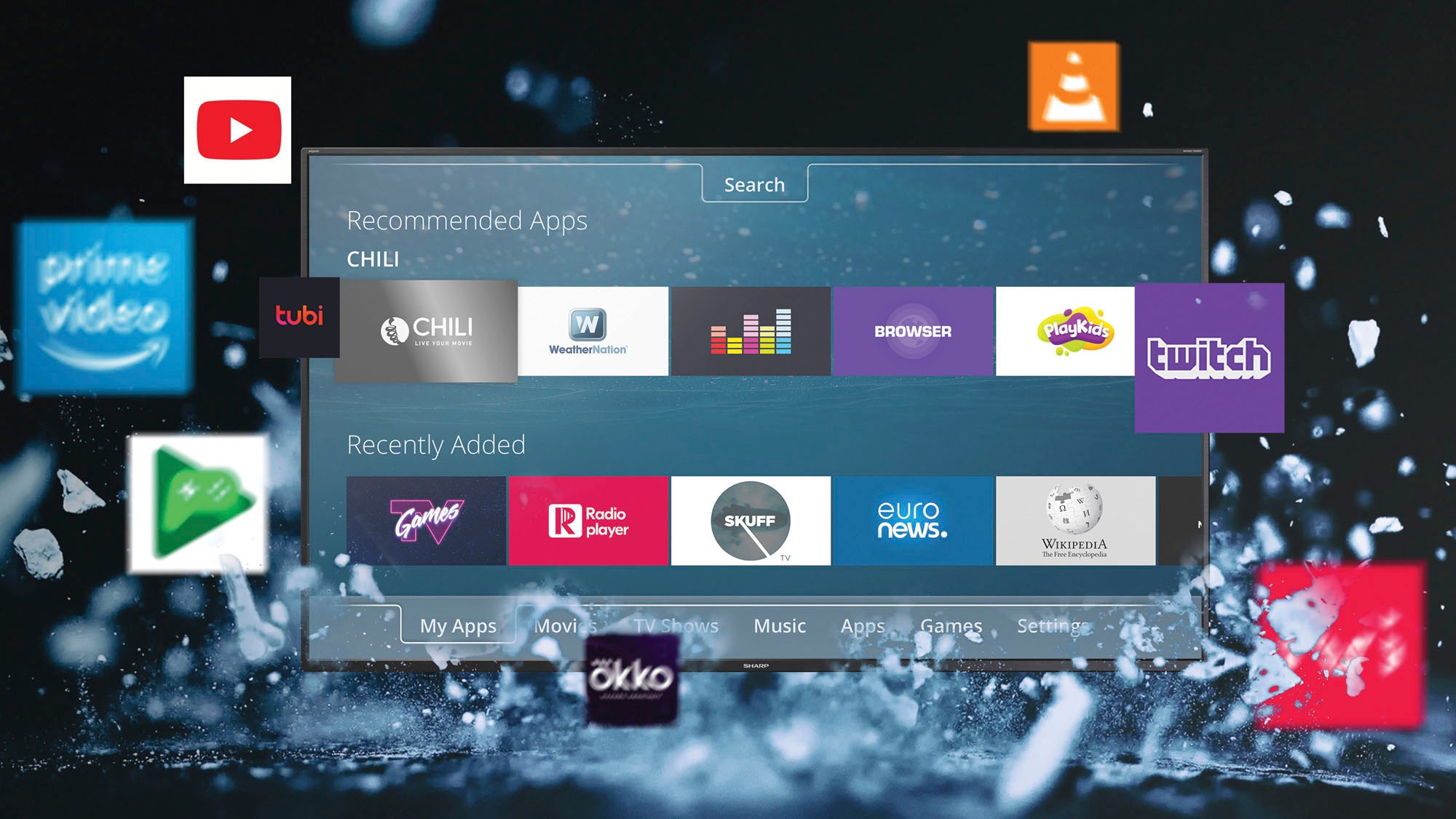 Sharp LED-Fernseher »4T-C43FK_«, 4K Ultra HD, Smart-TV